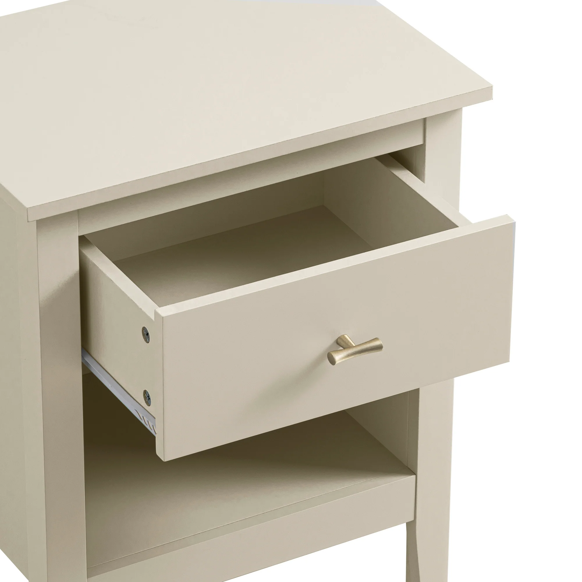 Oakham 1-Drawer Bedside Table, Shaded White - Image 12