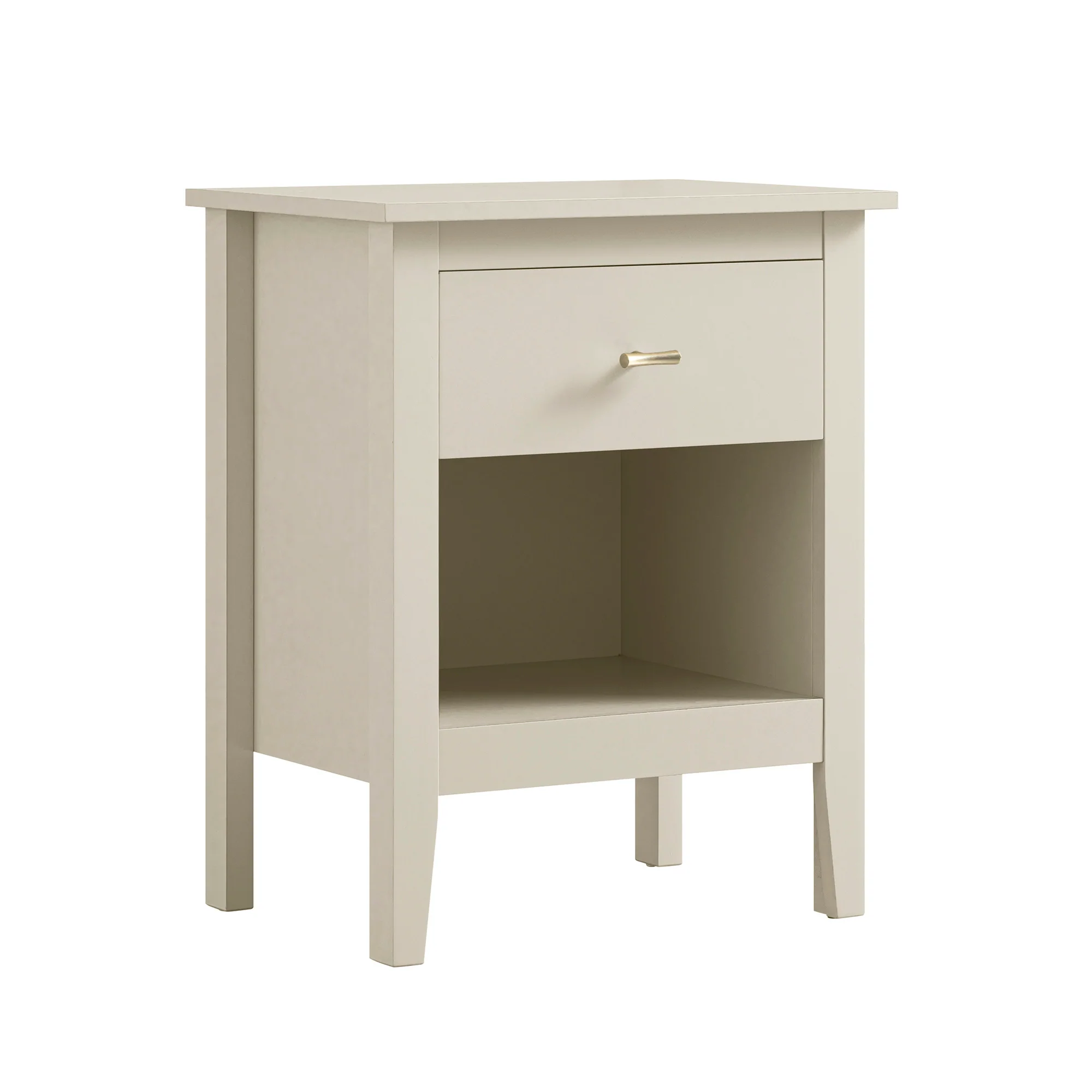 Oakham 1-Drawer Bedside Table, Shaded White - Image 6