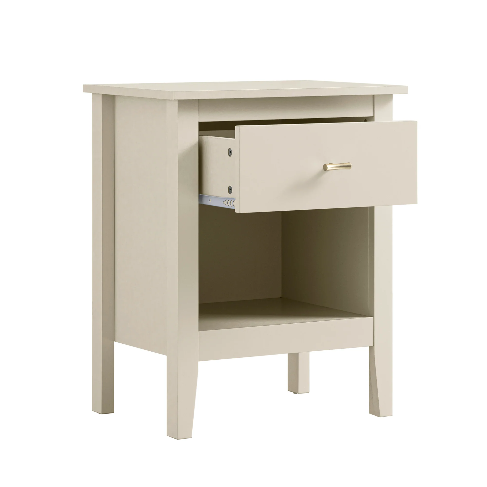 Oakham 1-Drawer Bedside Table, Shaded White - Image 8