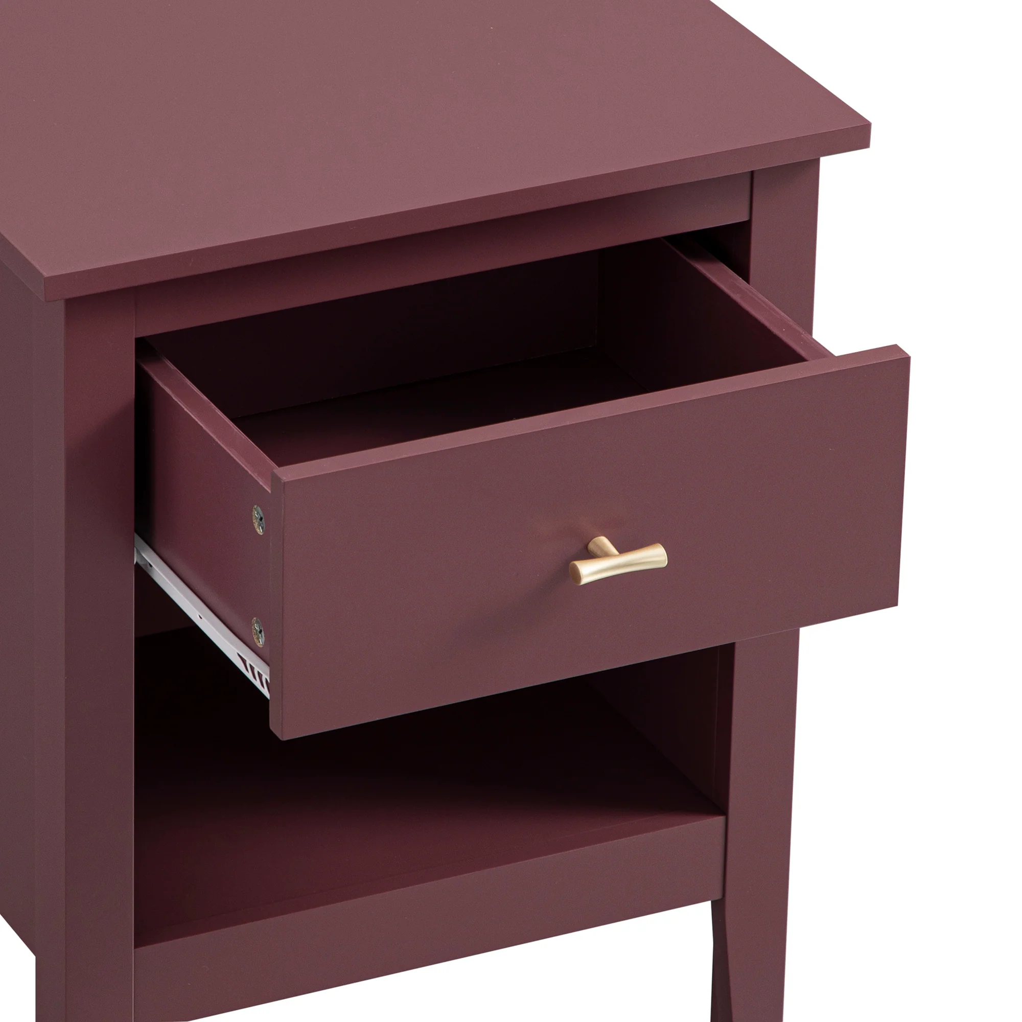 Oakham 1-Drawer Bedside Table, Wild Cherry - Image 13