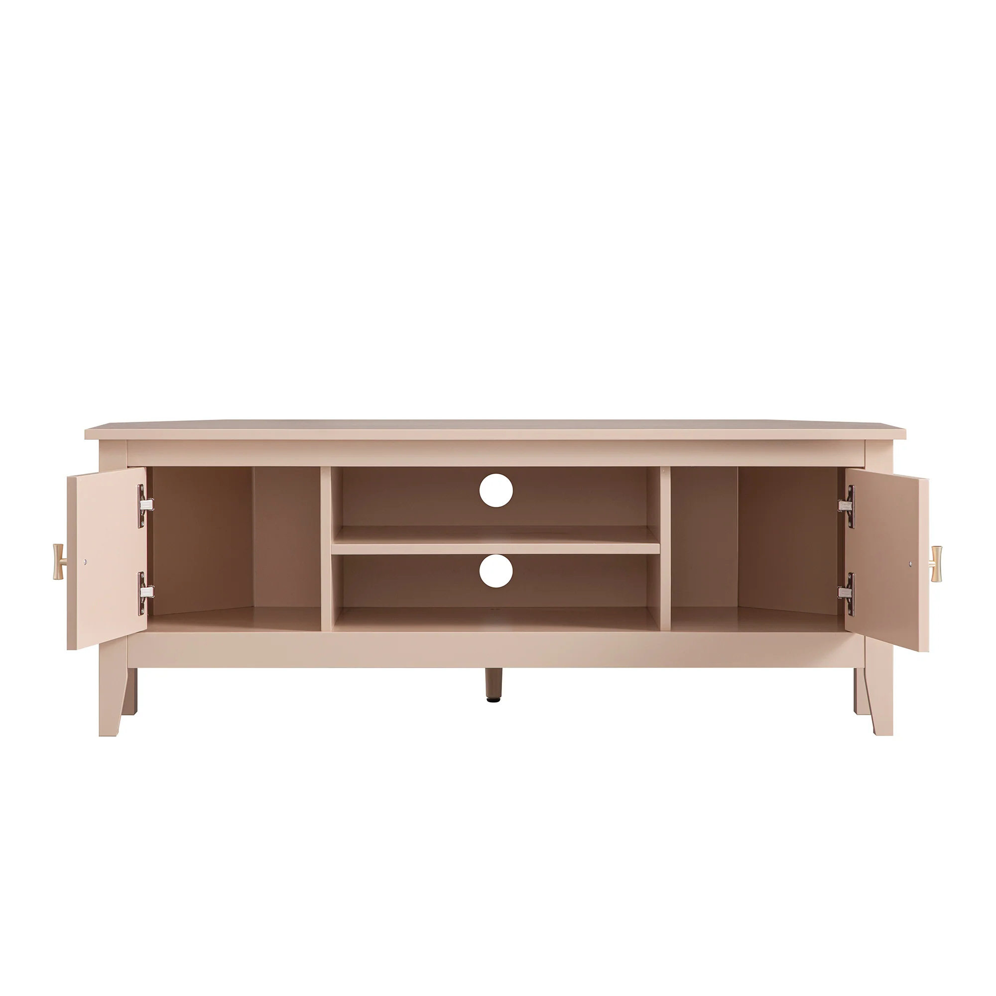 Oakham 120cm Corner TV Unit, Nude Pink - Image 5