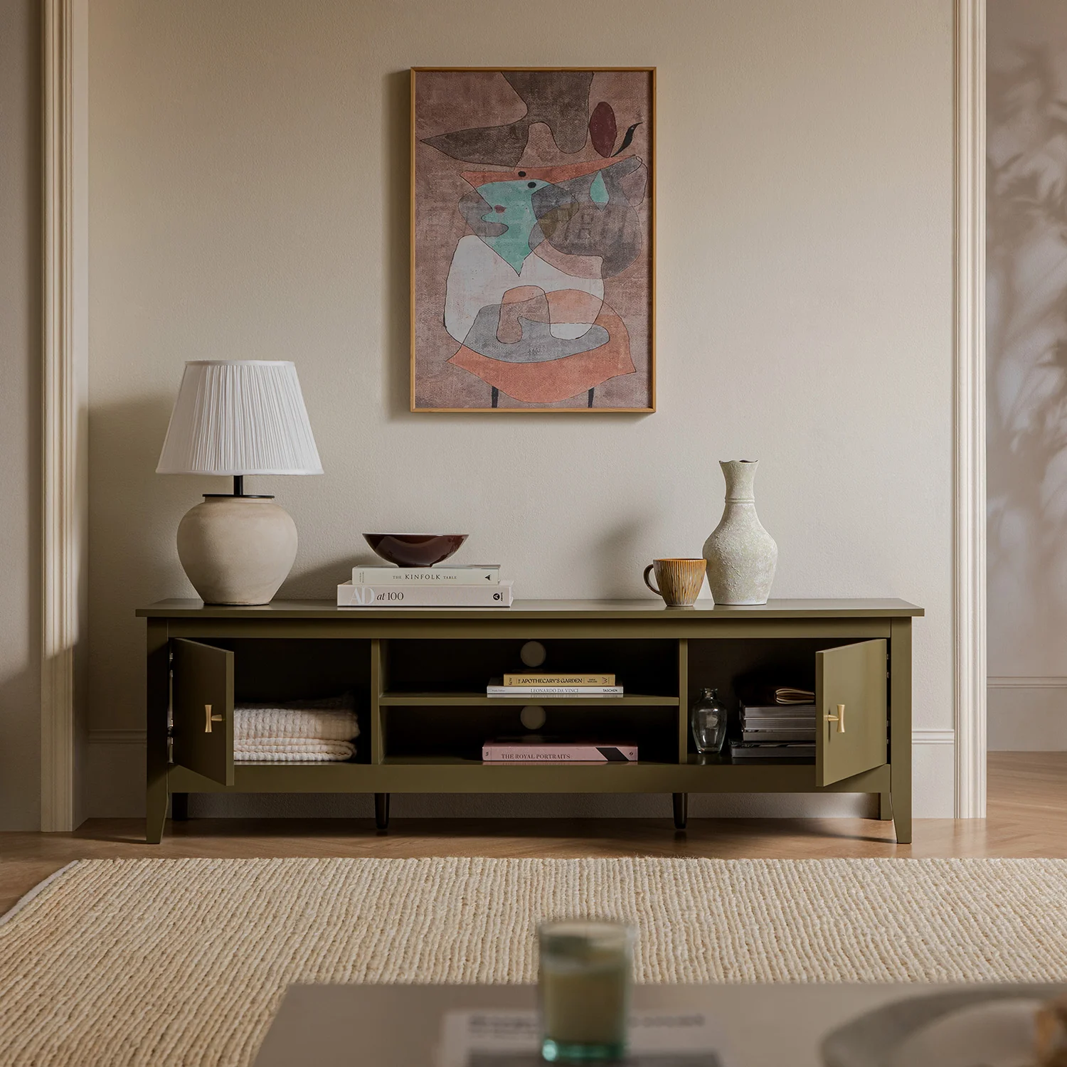 Oakham 150cm TV Unit, Olive Grove - Image 3