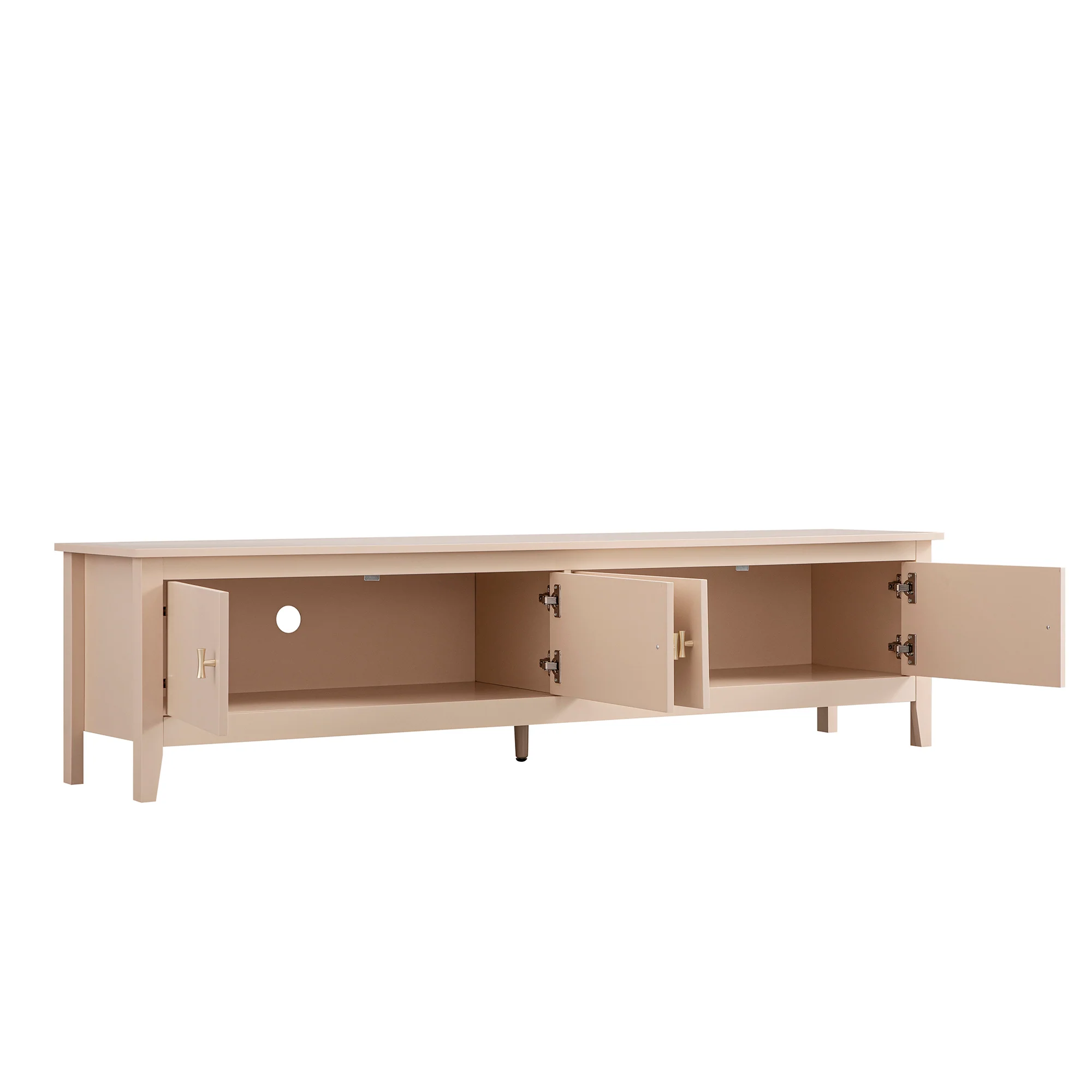Oakham 180cm Wide TV Unit, Nude Pink - Image 5