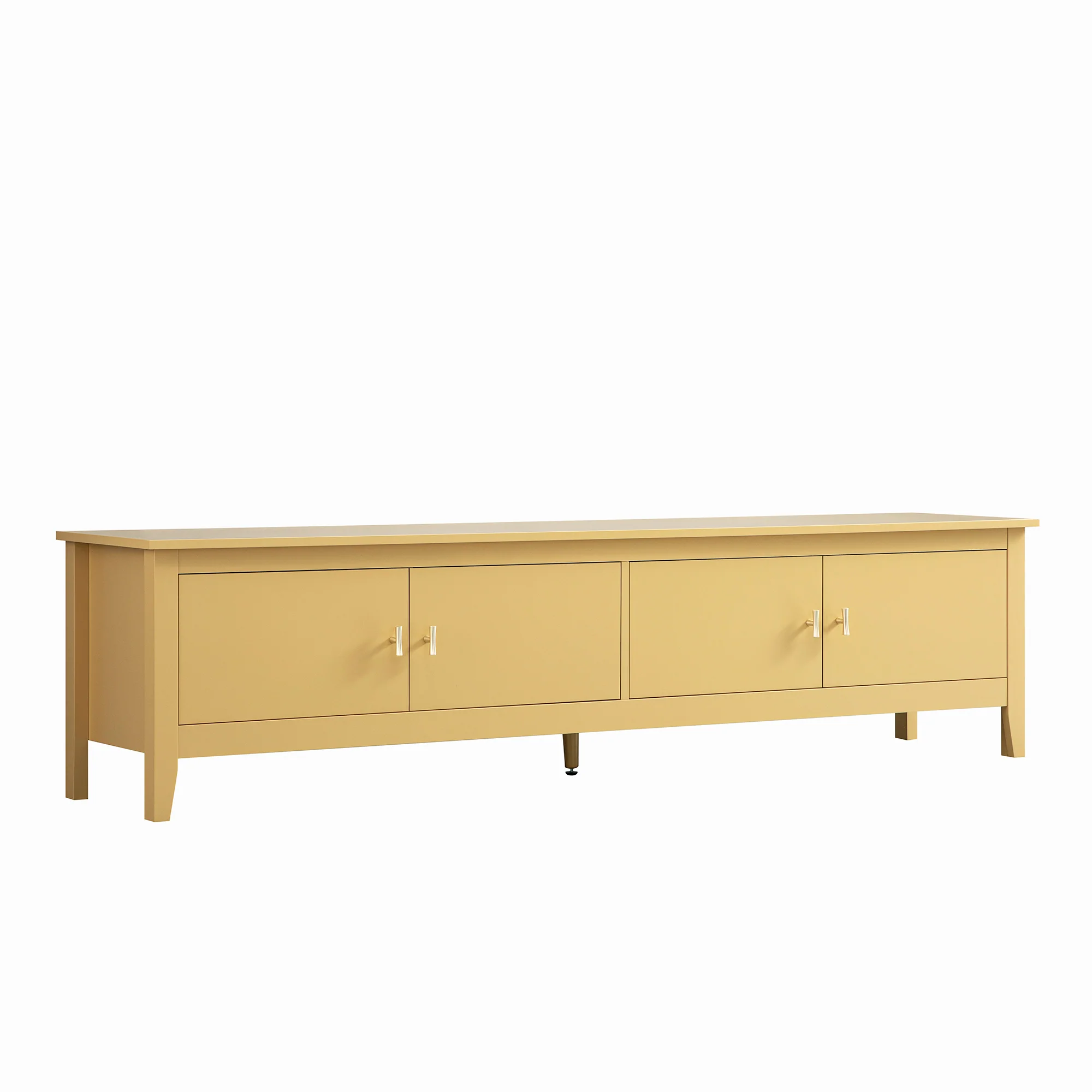 Oakham 180cm Wide TV Unit, Rattan Yellow - Image 2