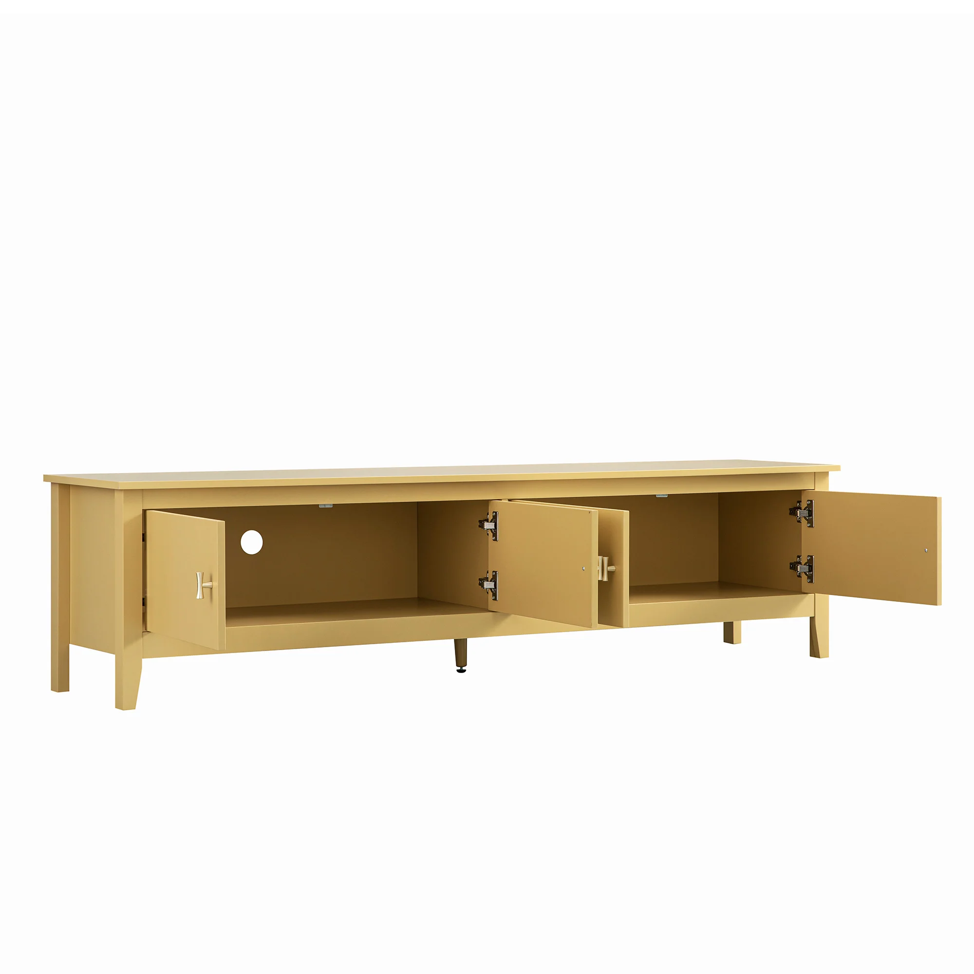 Oakham 180cm Wide TV Unit, Rattan Yellow - Image 5