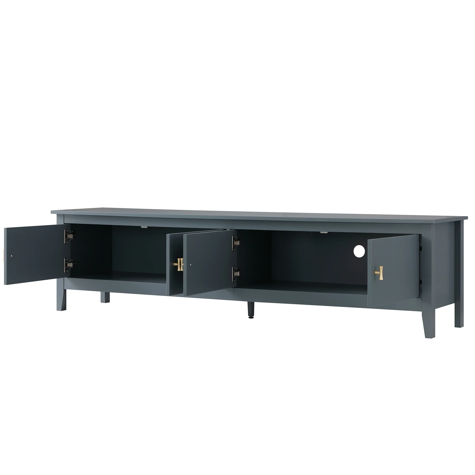 Oakham 180cm Wide TV Unit, Stormy Blue - Image 10