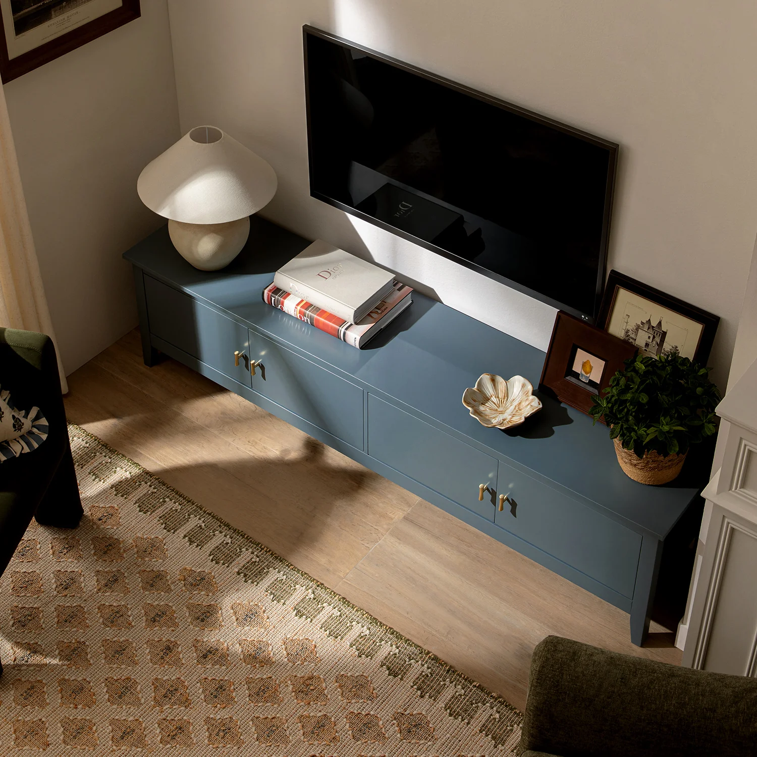 Oakham 180cm Wide TV Unit, Stormy Blue - Image 4