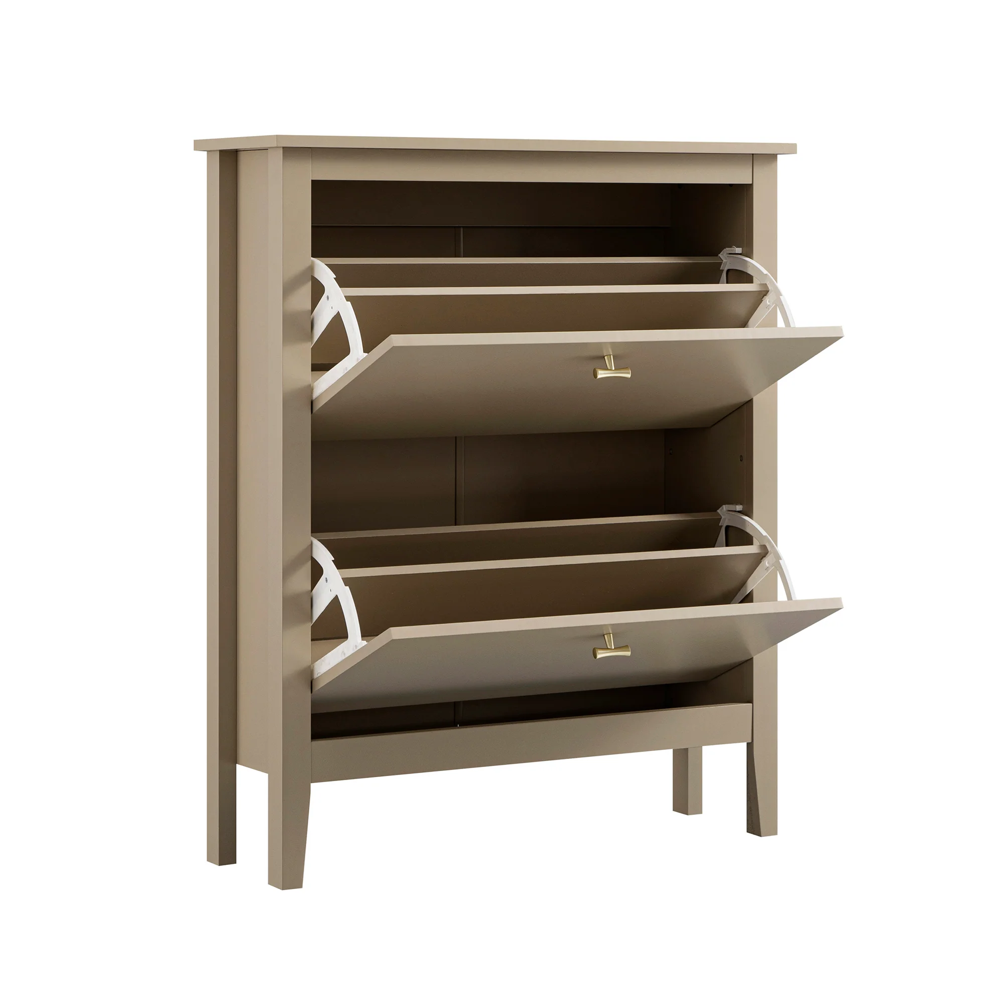 Oakham 2-Tier Shoe Cabinet, Deep Greige - Image 10