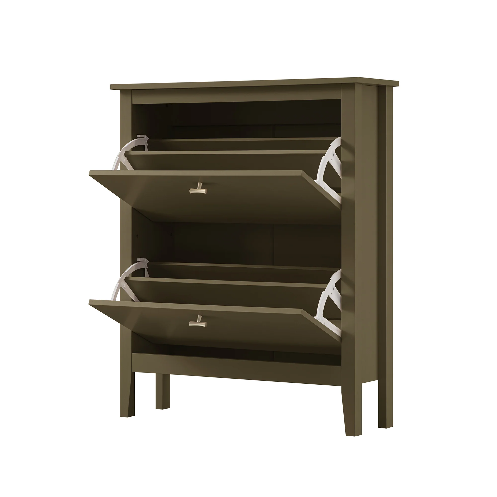 Oakham 2-Tier Shoe Cabinet, Olive Grove - Image 4