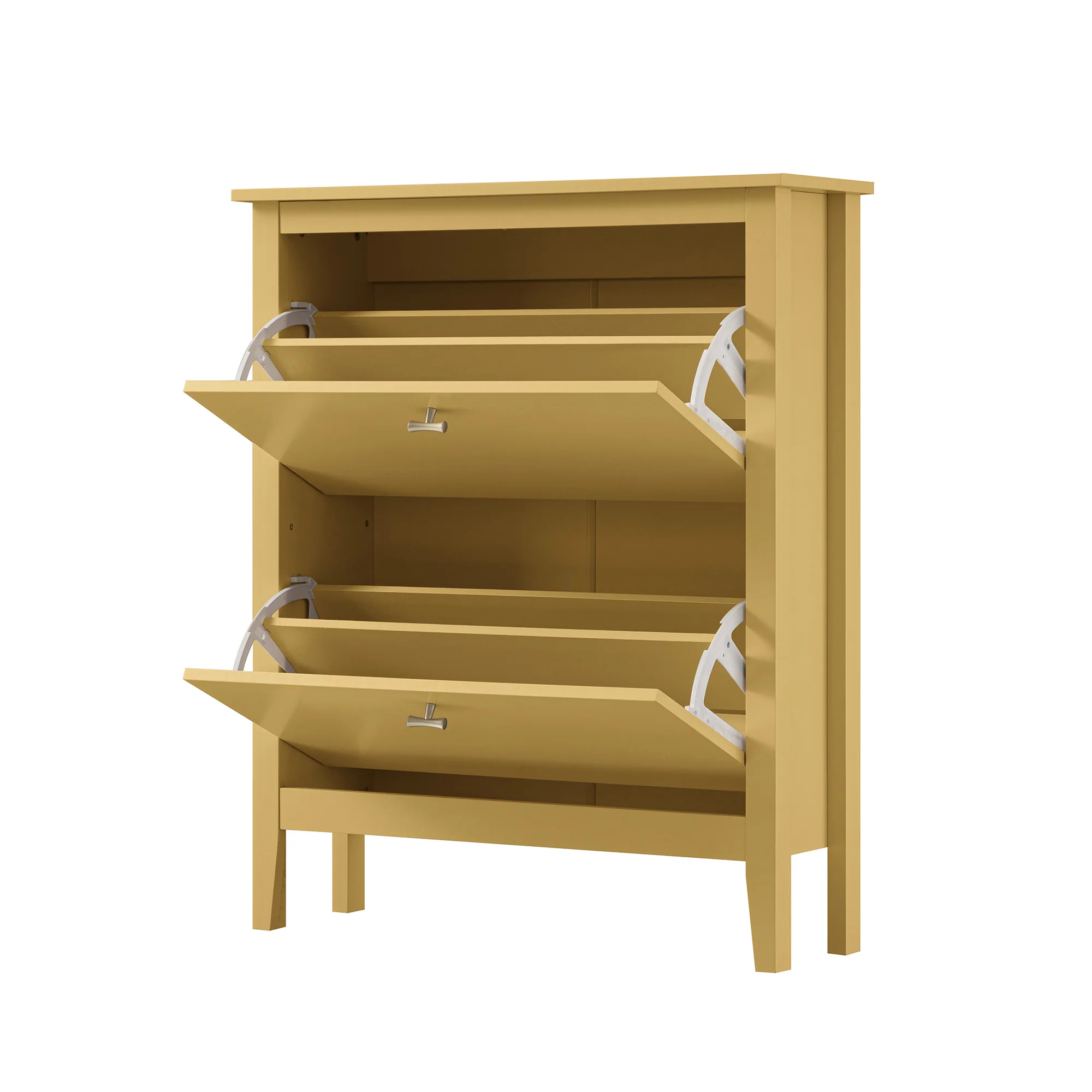 Oakham 2-Tier Shoe Cabinet, Rattan Yellow - Image 10