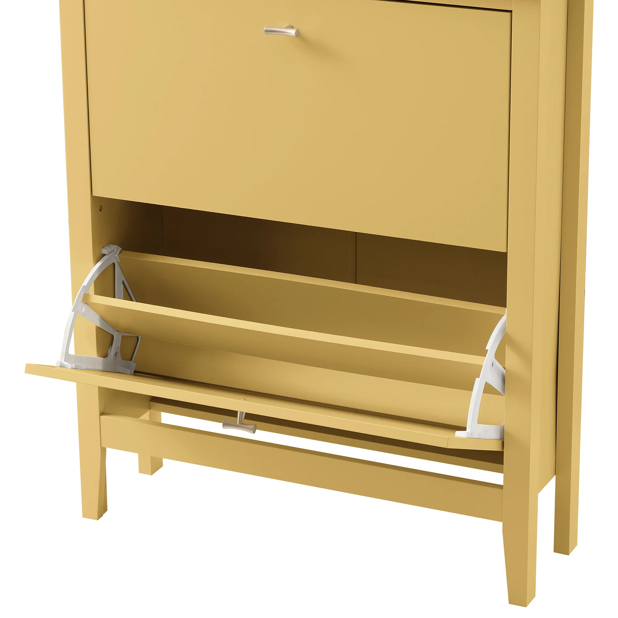 Oakham 2-Tier Shoe Cabinet, Rattan Yellow - Image 14