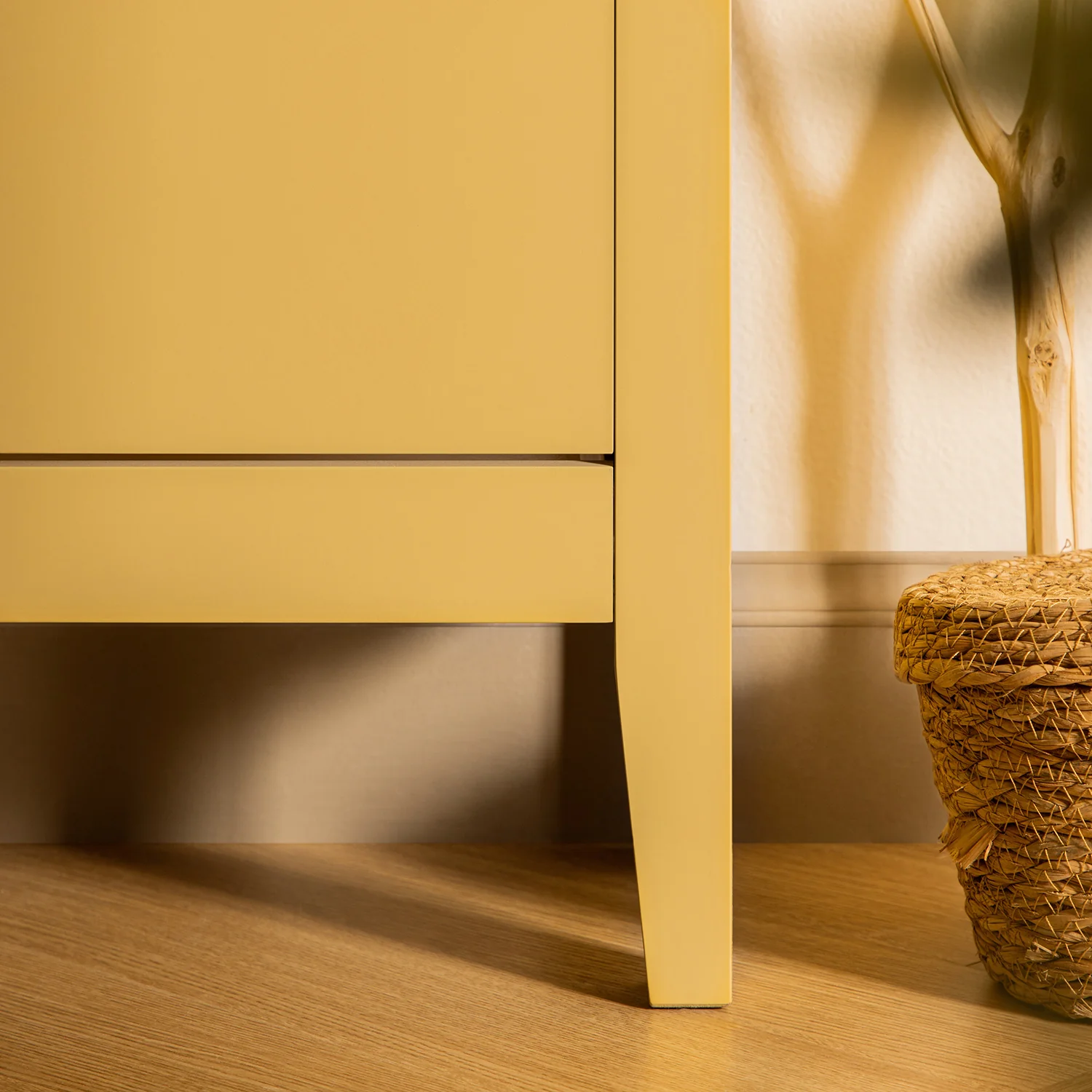 Oakham 2-Tier Shoe Cabinet, Rattan Yellow - Image 6