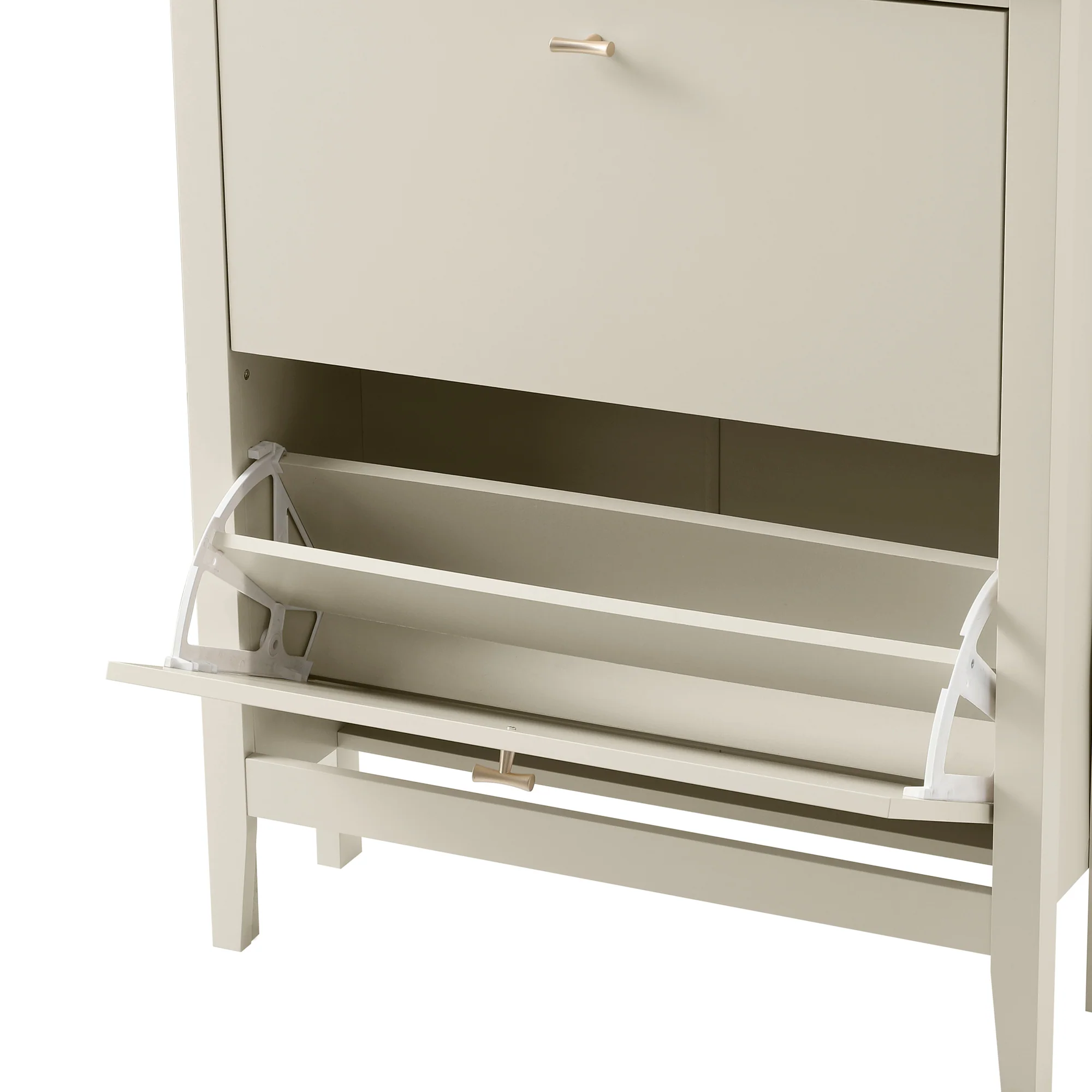 Oakham 2-Tier Shoe Cabinet, Shaded White - Image 14