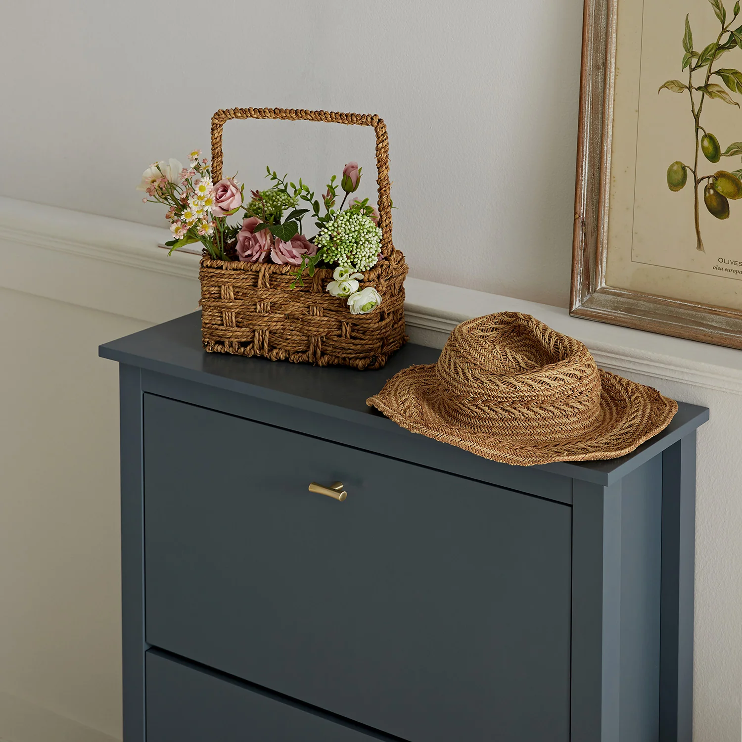 Oakham 2-Tier Shoe Cabinet, Stormy Blue - Image 5