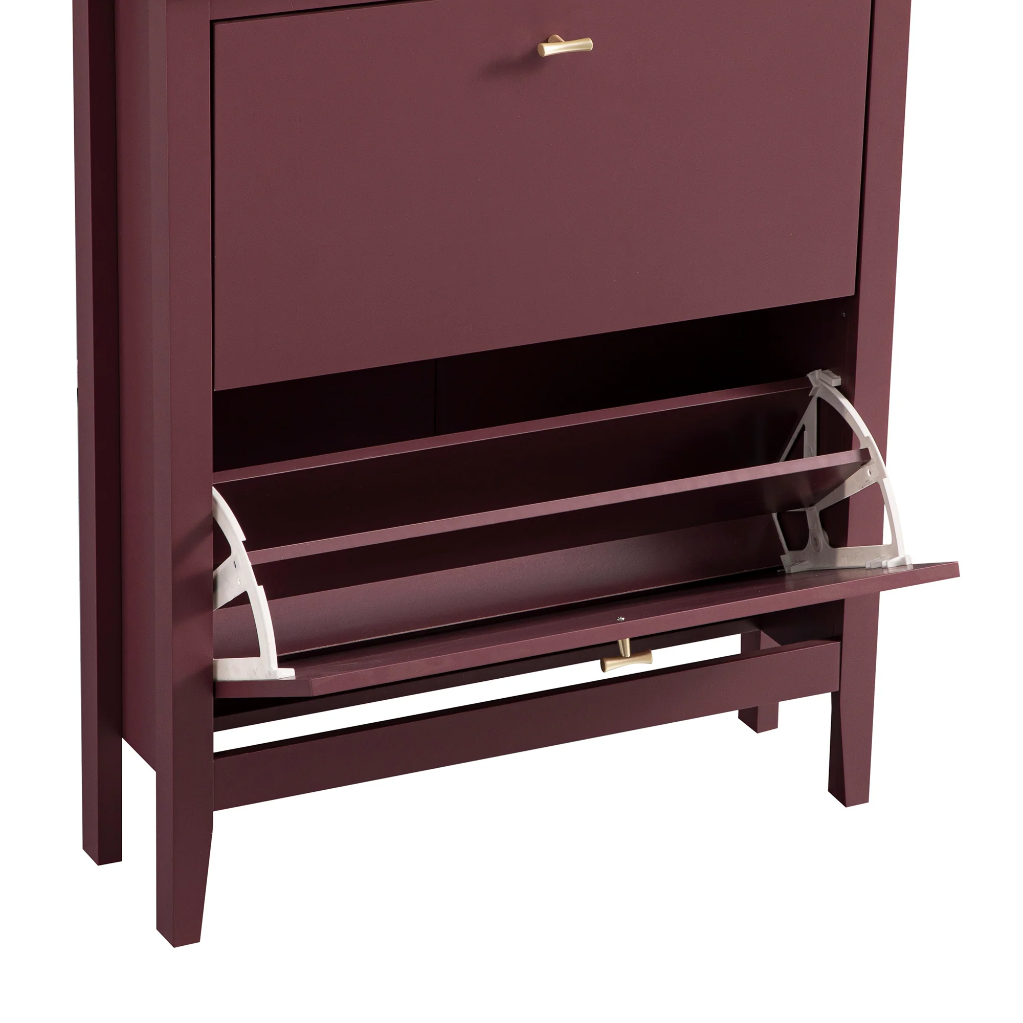 Oakham 2-Tier Shoe Cabinet, Wild Cherry - Image 13