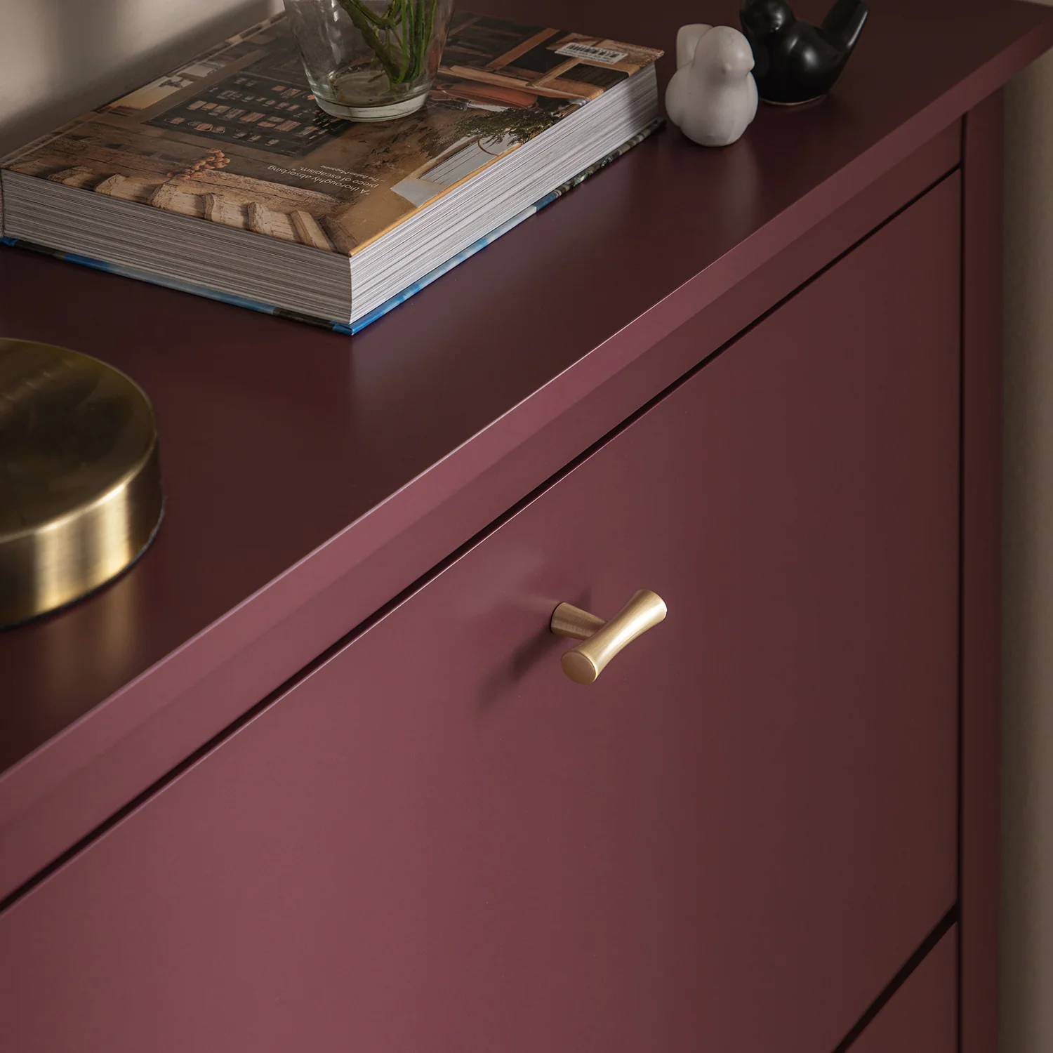 Oakham 2-Tier Shoe Cabinet, Wild Cherry - Image 5