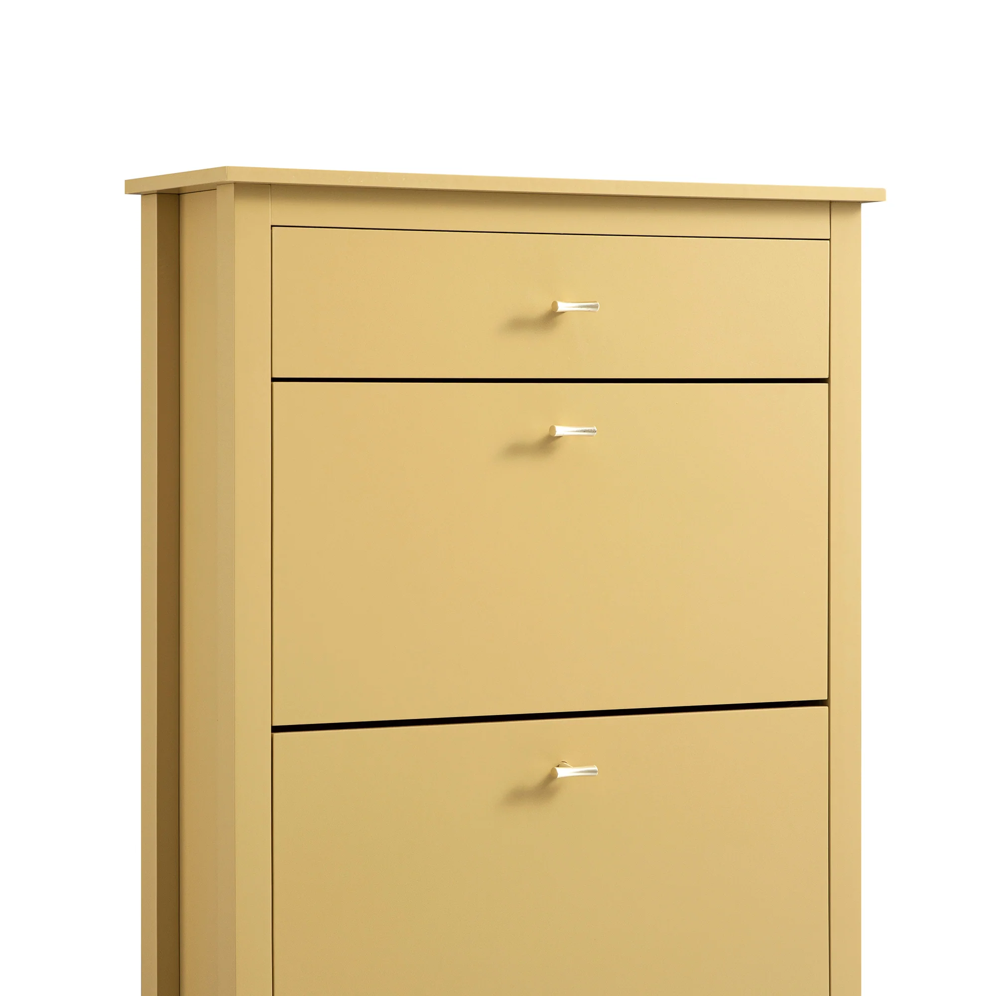Oakham 2-Tier Shoe Cabinet with Top Drawer, Rattan Yellow - Image 15