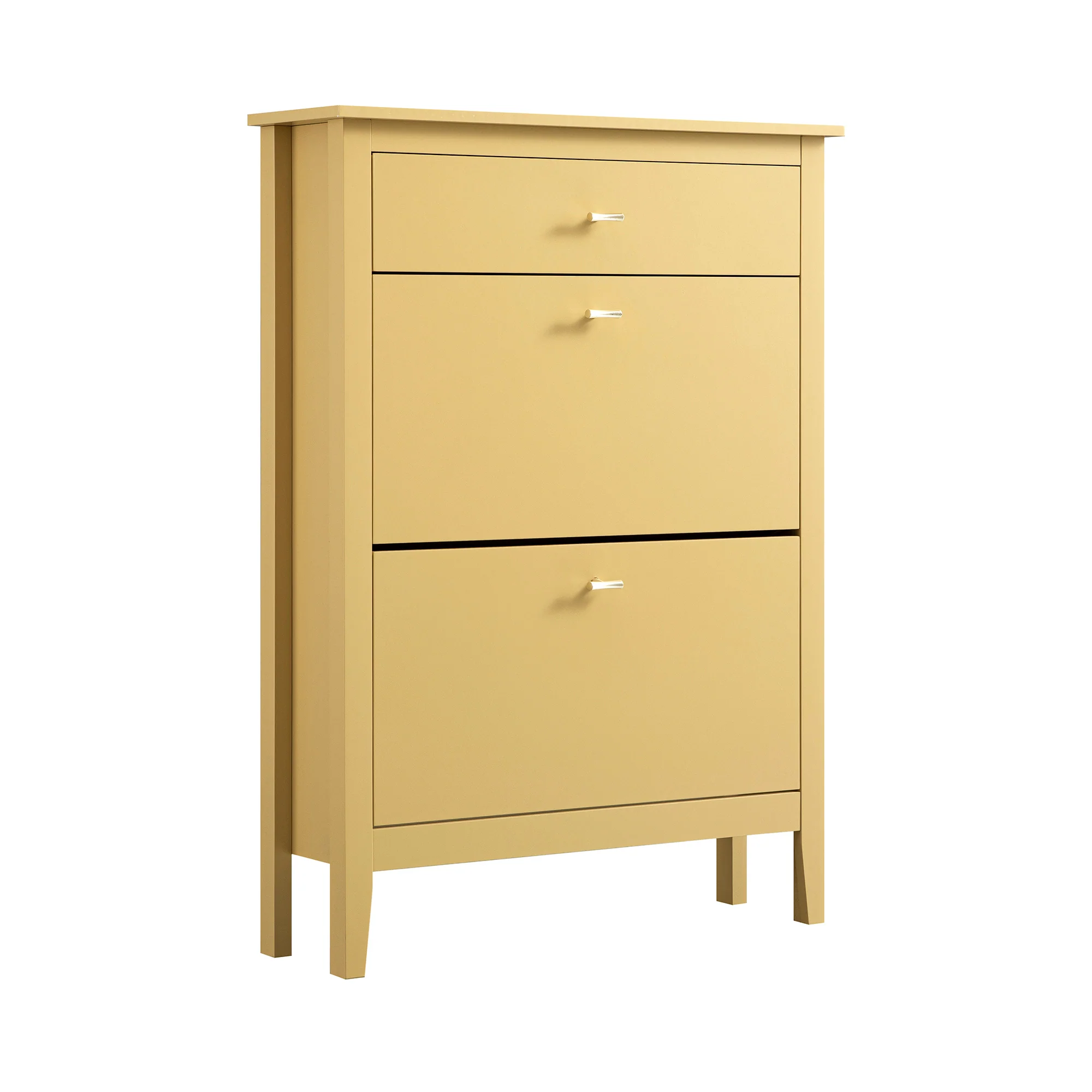 Oakham 2-Tier Shoe Cabinet with Top Drawer, Rattan Yellow - Image 8