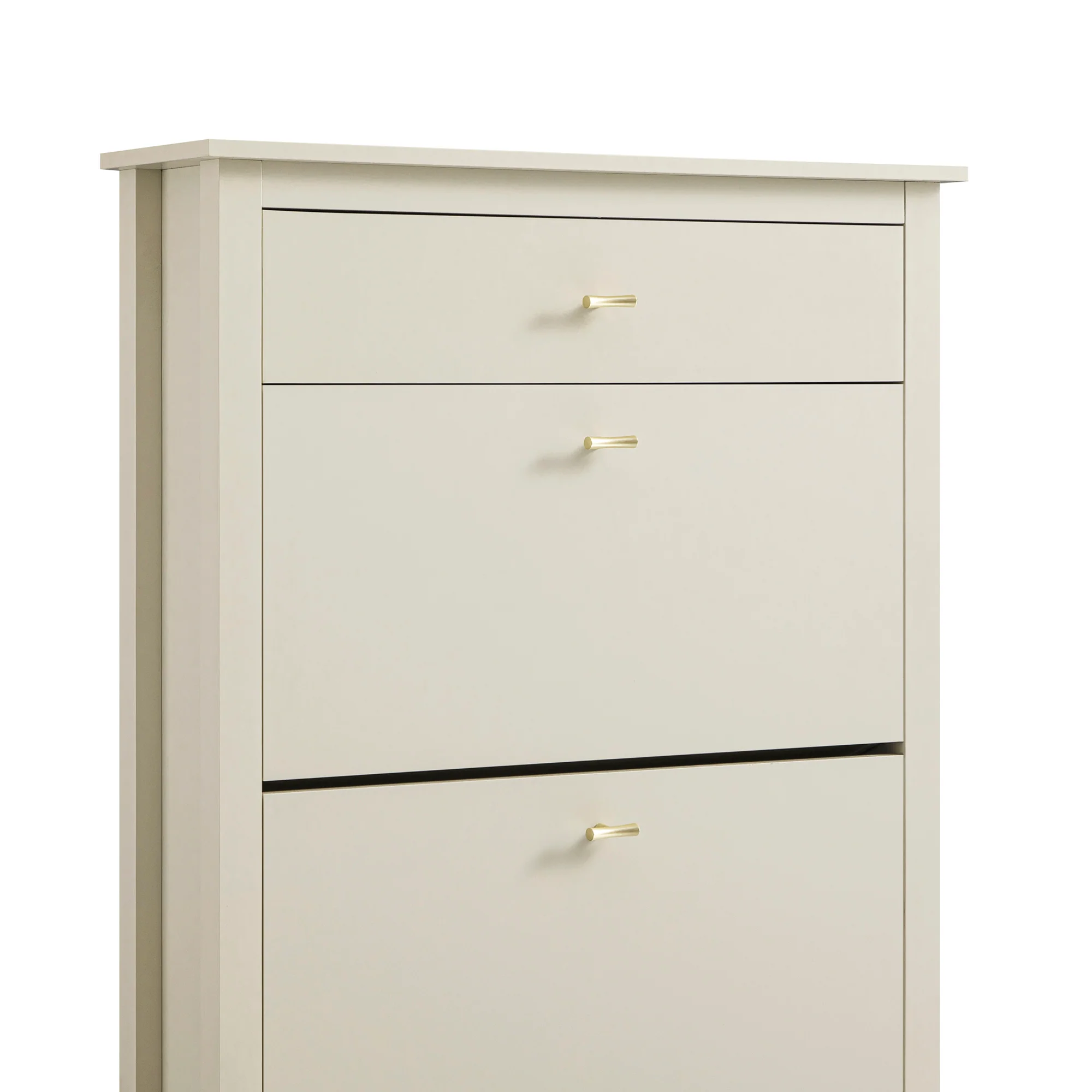 Oakham 2-Tier Shoe Cabinet with Top Drawer, Shaded White - Image 14