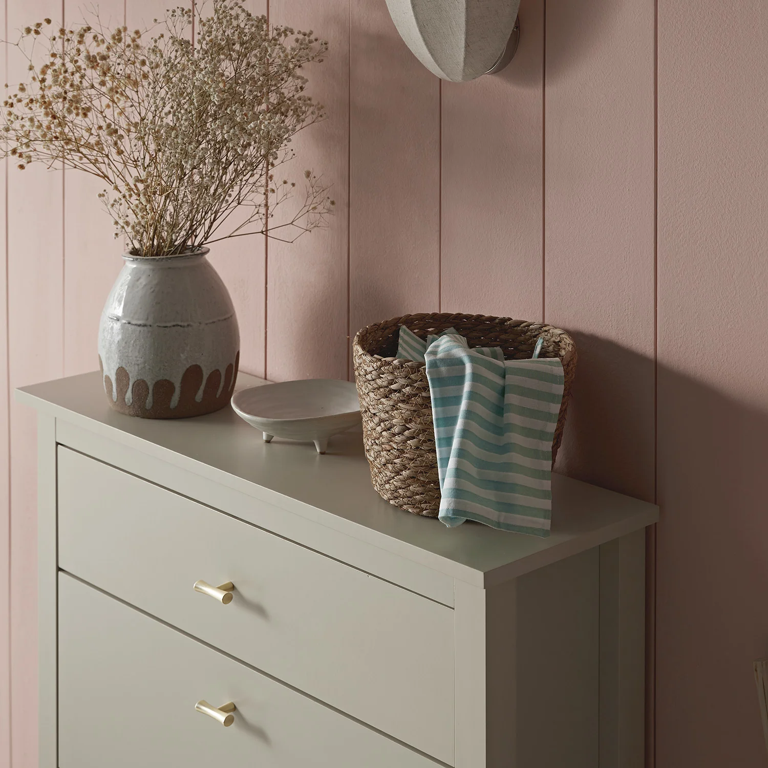 Oakham 2-Tier Shoe Cabinet with Top Drawer, Shaded White - Image 5