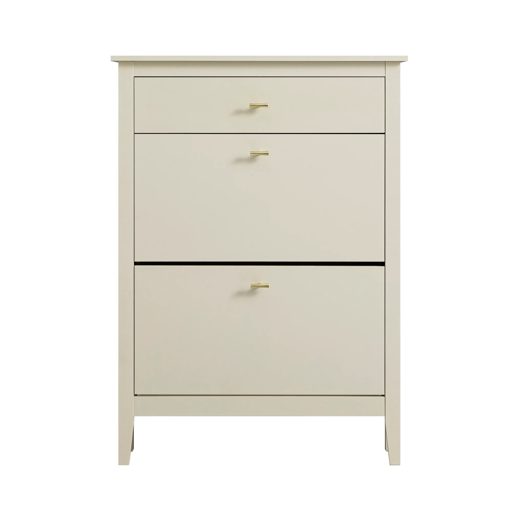Oakham 2-Tier Shoe Cabinet with Top Drawer, Shaded White - Image 8
