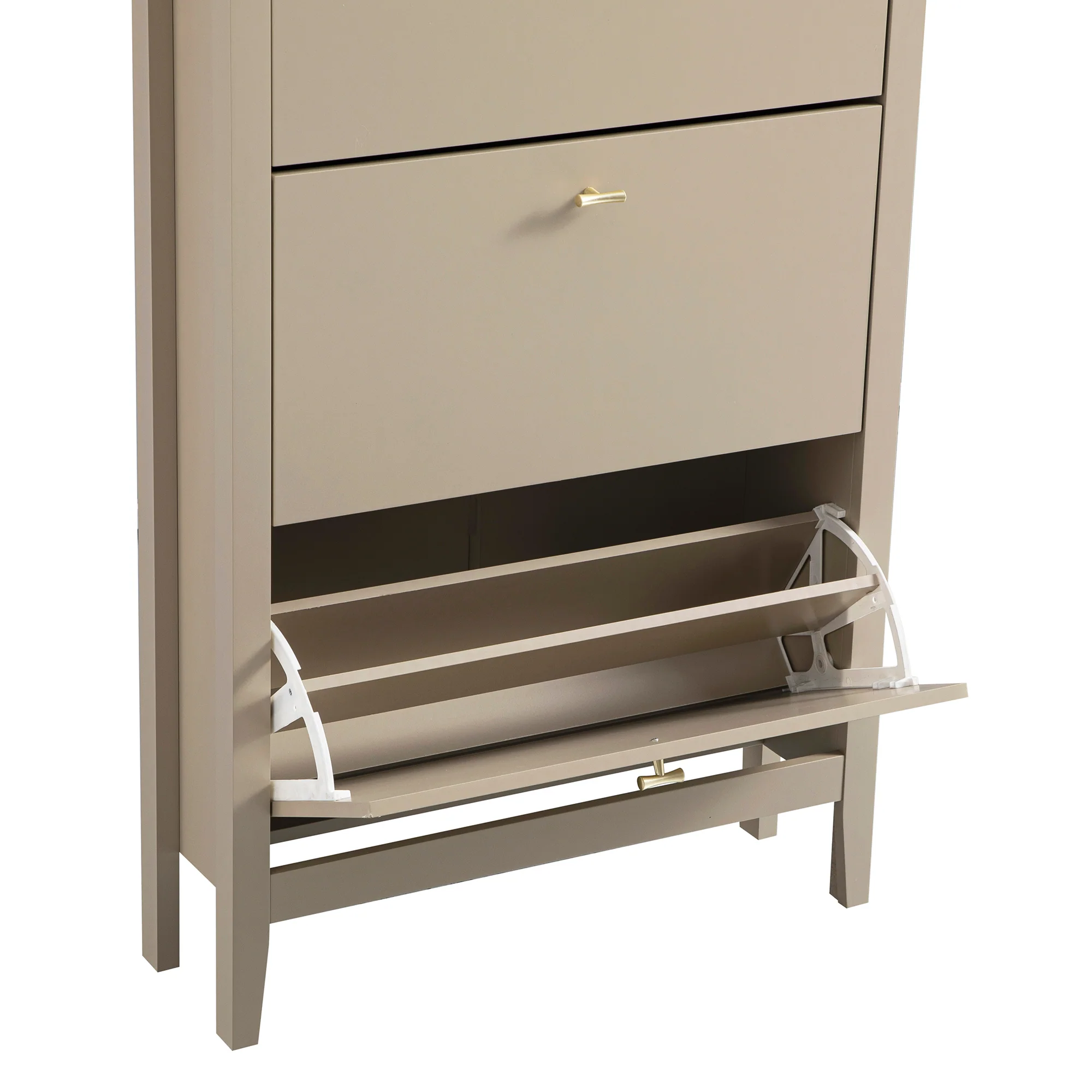 Oakham 3-Tier Shoe Cabinet, Deep Greige - Image 14