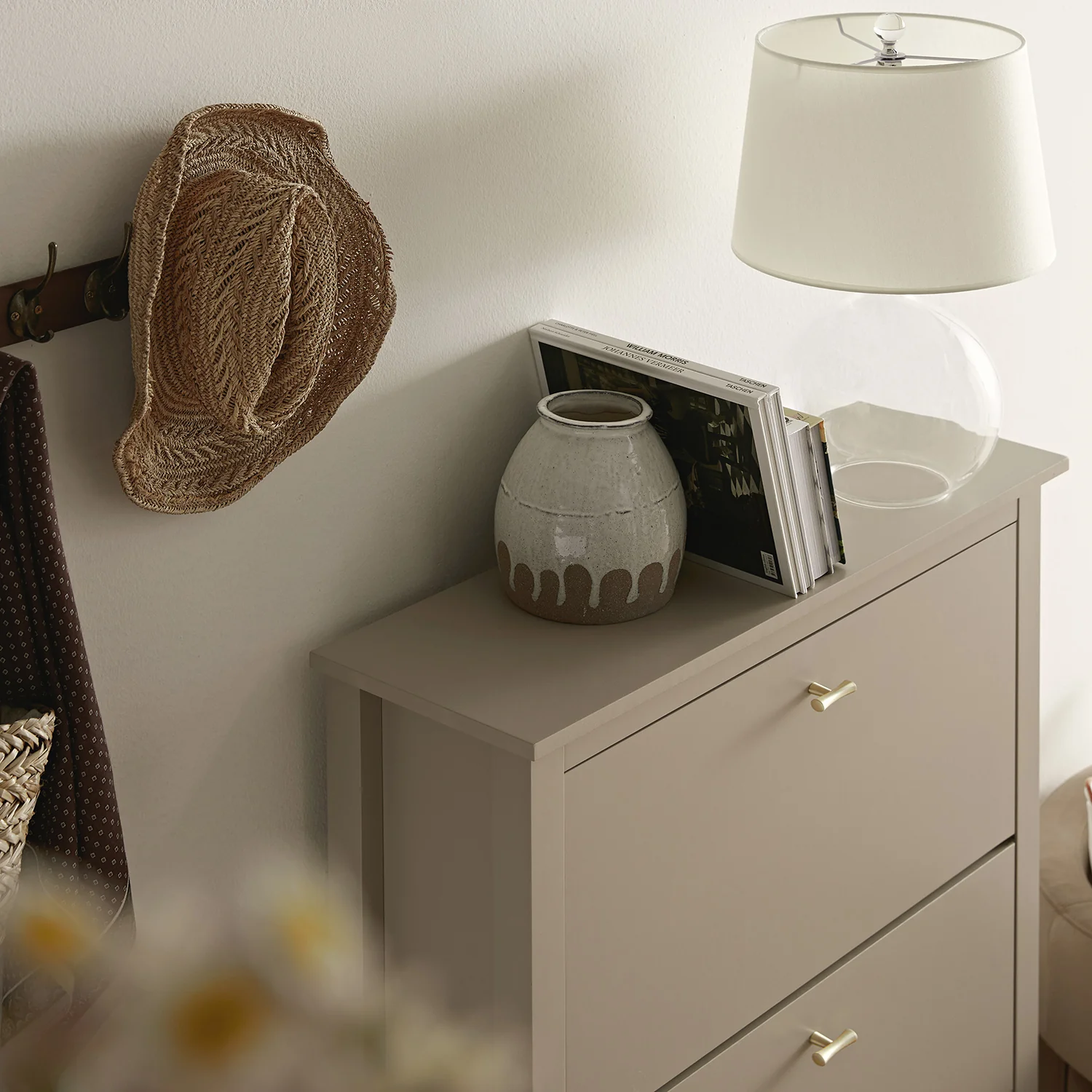 Oakham 3-Tier Shoe Cabinet, Deep Greige - Image 5