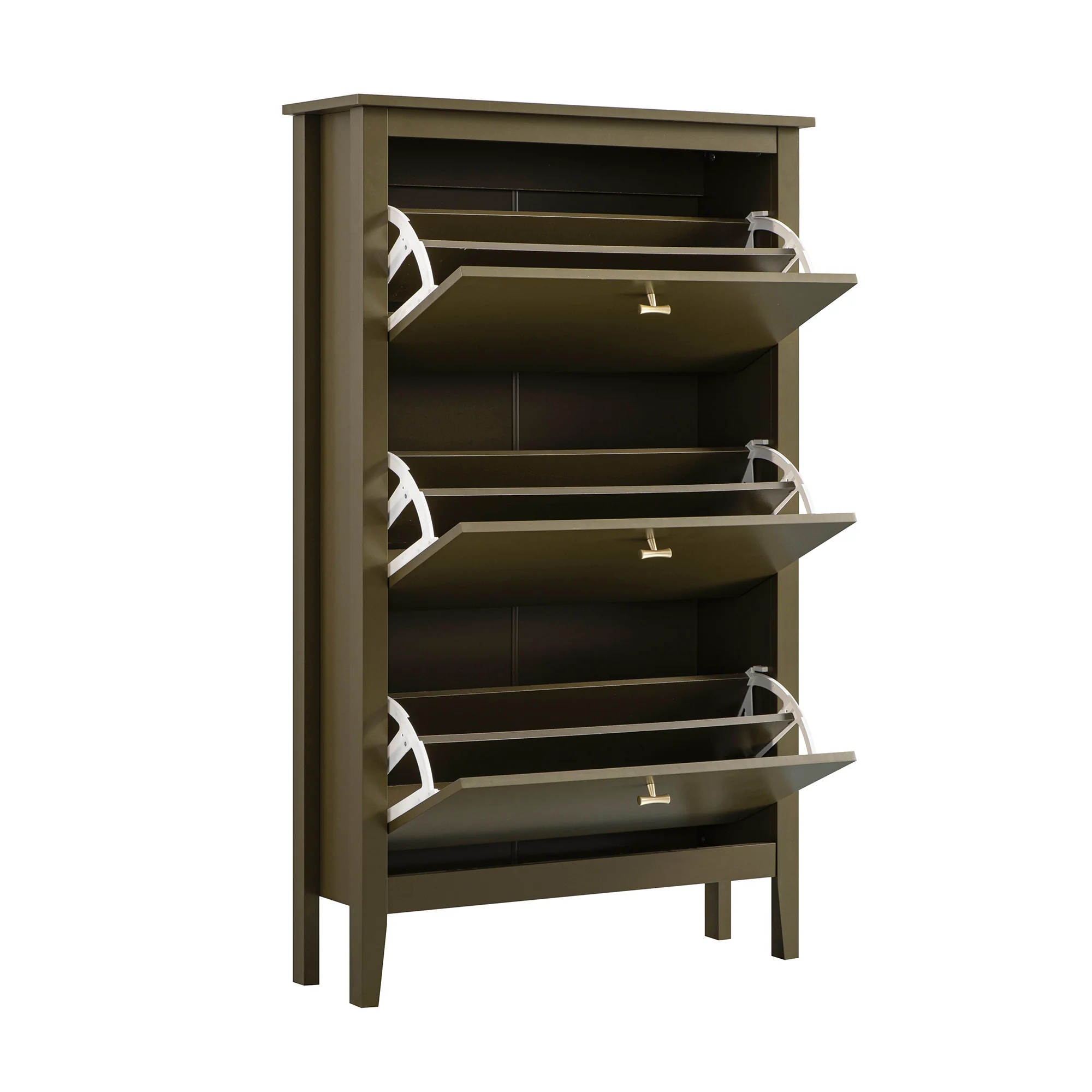 Oakham 3-Tier Shoe Cabinet, Olive Grove - Image 4