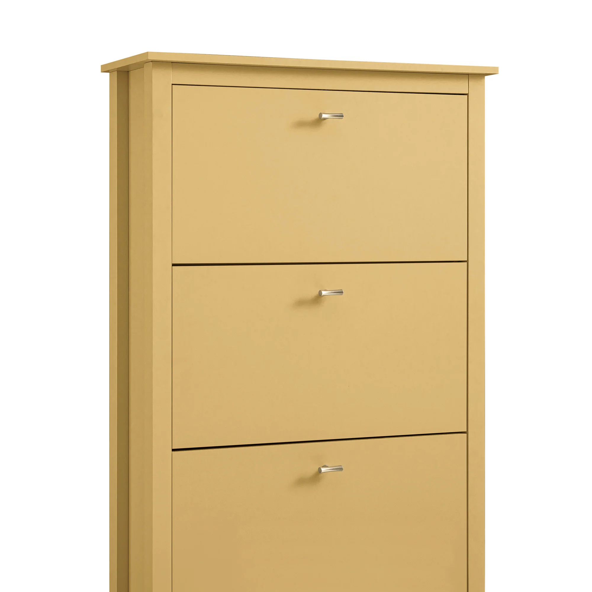 Oakham 3-Tier Shoe Cabinet, Rattan Yellow - Image 13