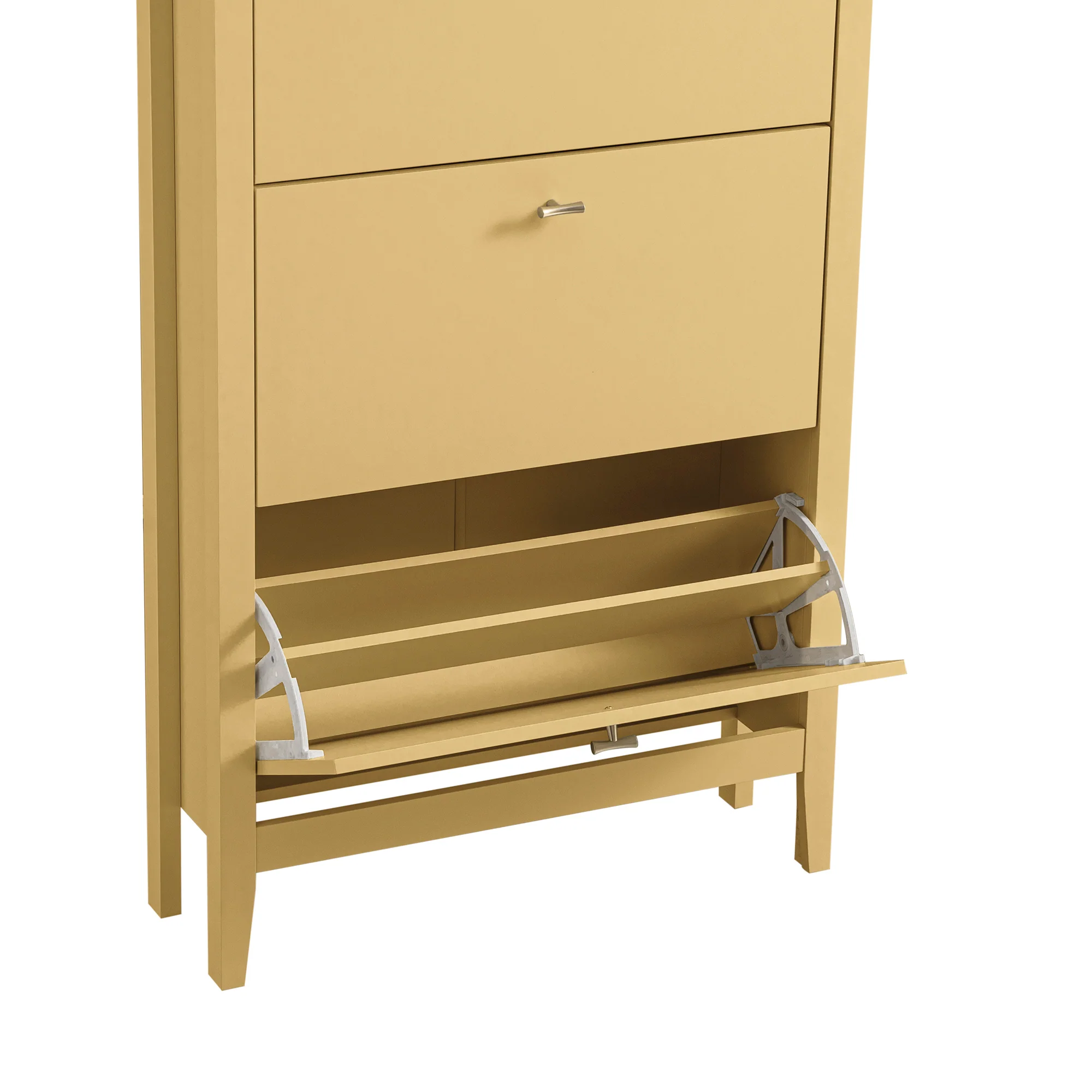 Oakham 3-Tier Shoe Cabinet, Rattan Yellow - Image 14