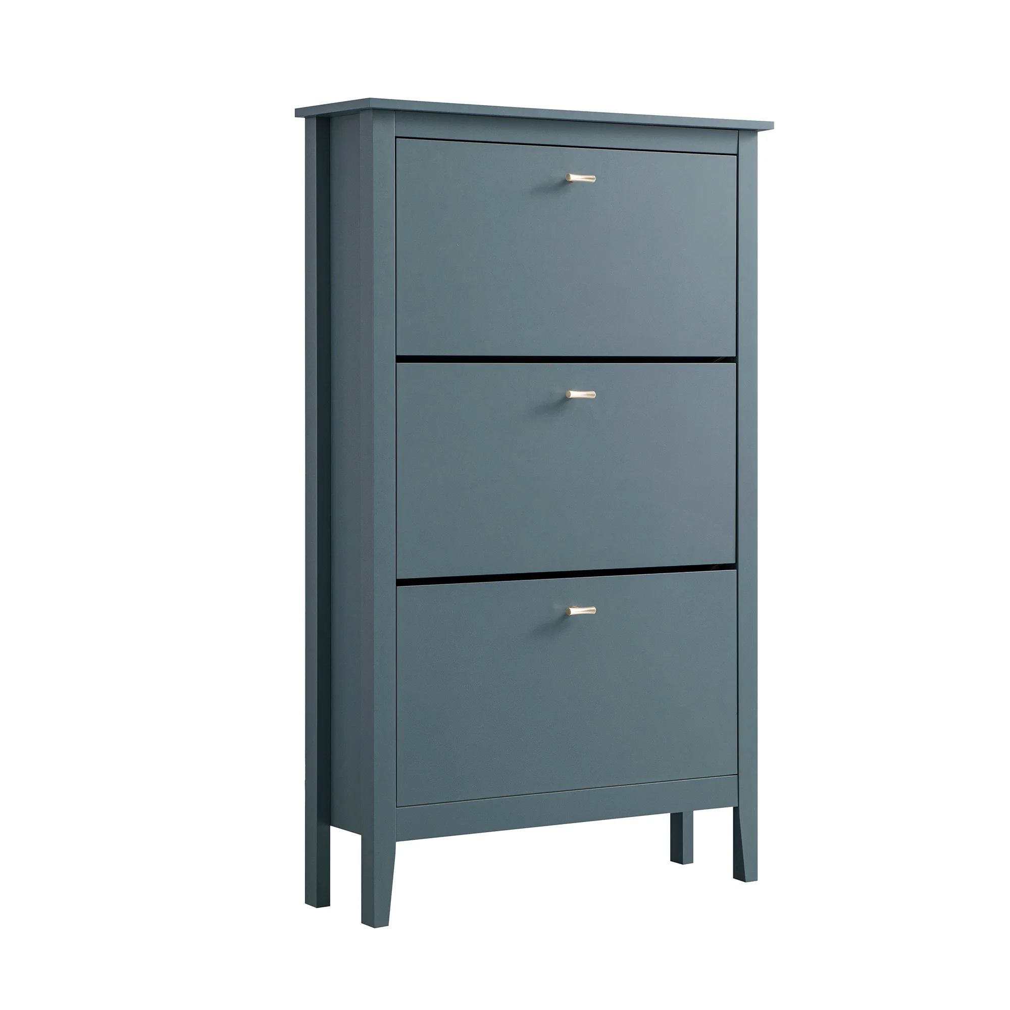 Oakham 3-Tier Shoe Cabinet, Stormy Blue - Image 2
