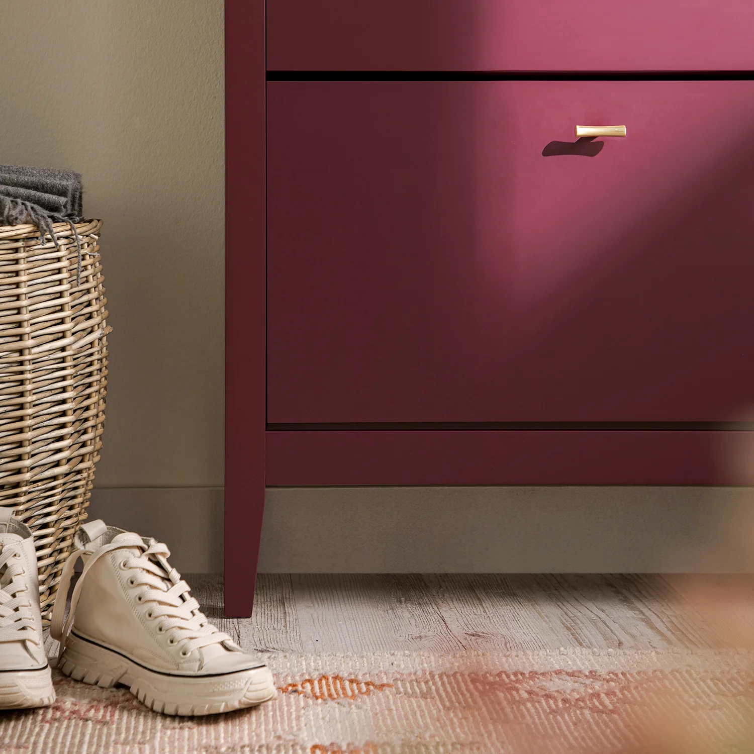 Oakham 3-Tier Shoe Cabinet, Wild Cherry - Image 5