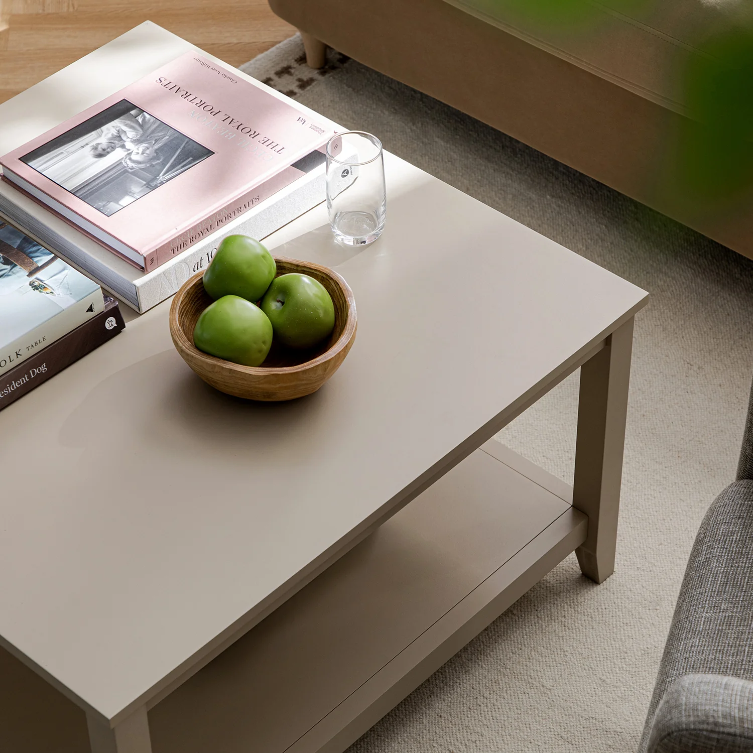 Oakham 80cm Square Coffee Table, Deep Greige - Image 5