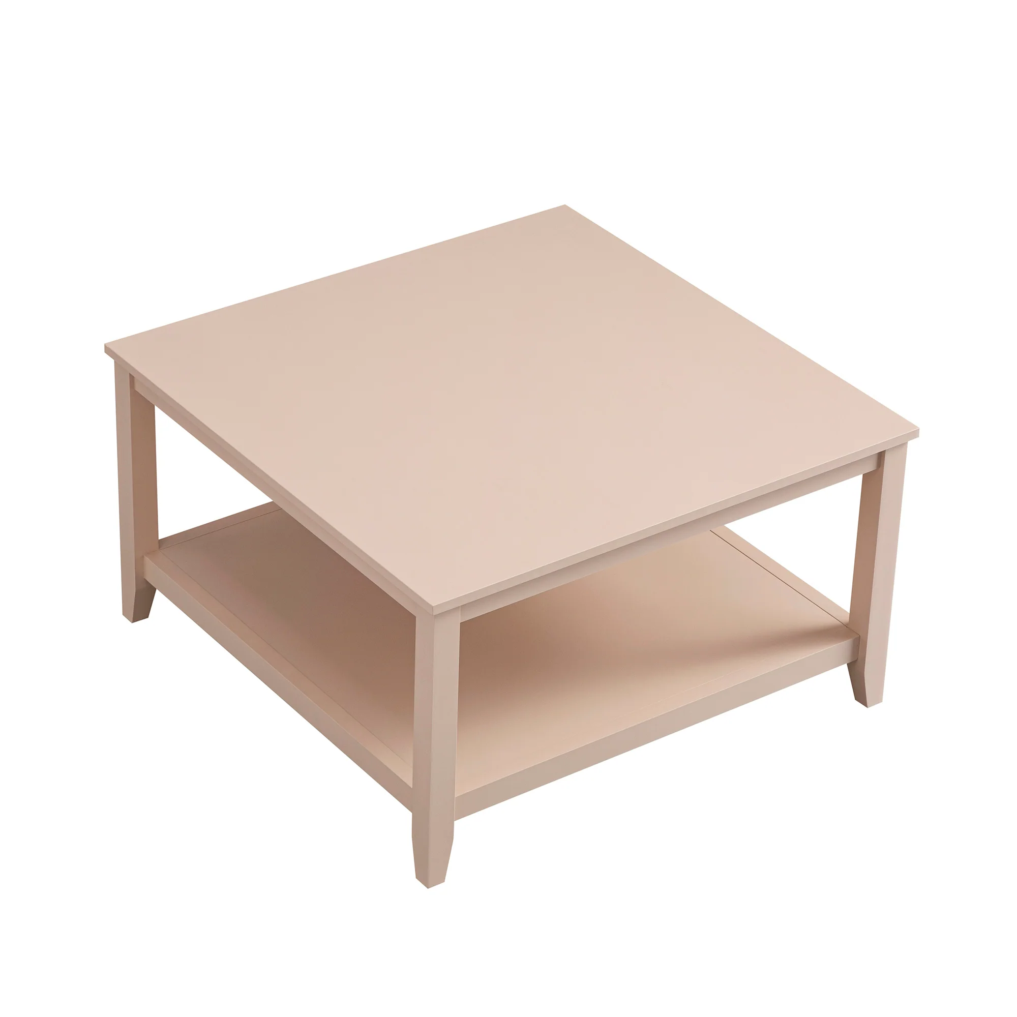 Oakham 80cm Square Coffee Table, Nude Pink - Image 10