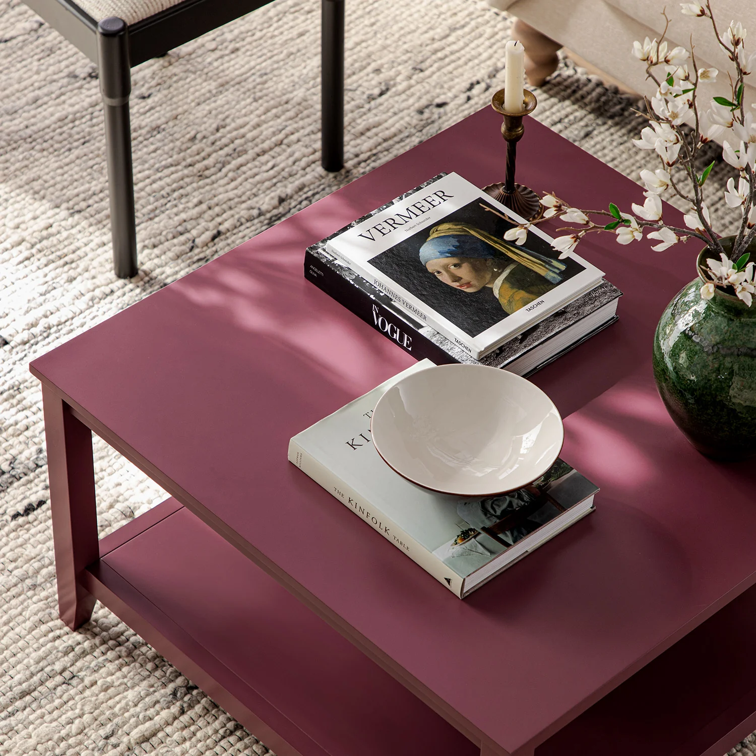 Oakham 80cm Square Coffee Table, Wild Cherry - Image 4