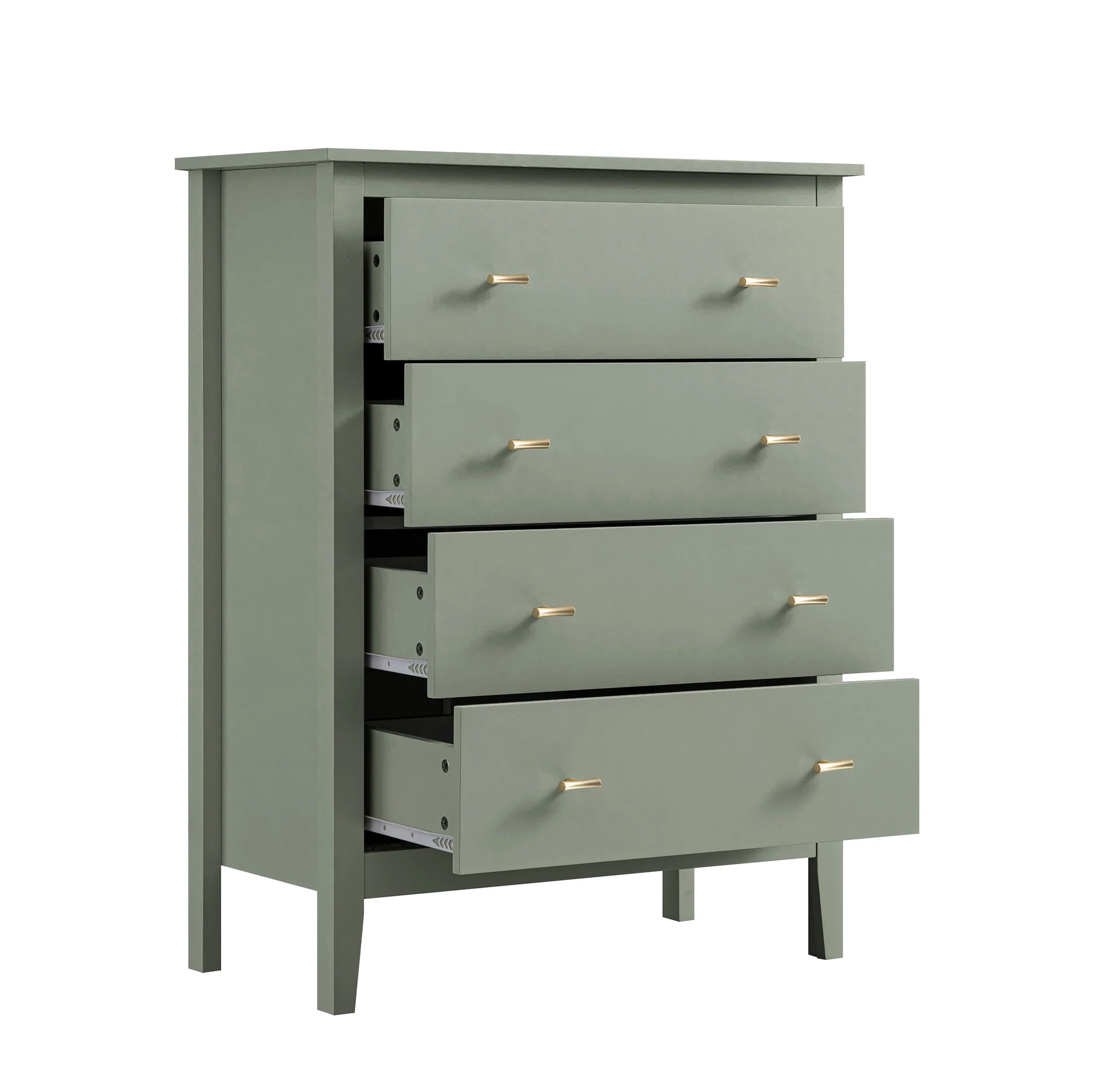 Oakham Chest of 4 Drawers, Desert Sage - Image 10
