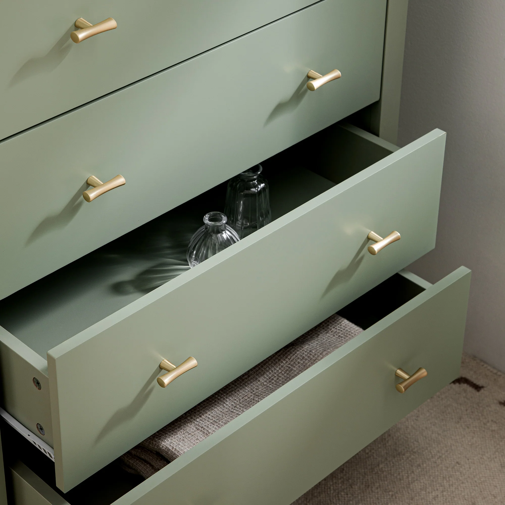 Oakham Chest of 4 Drawers, Desert Sage - Image 5
