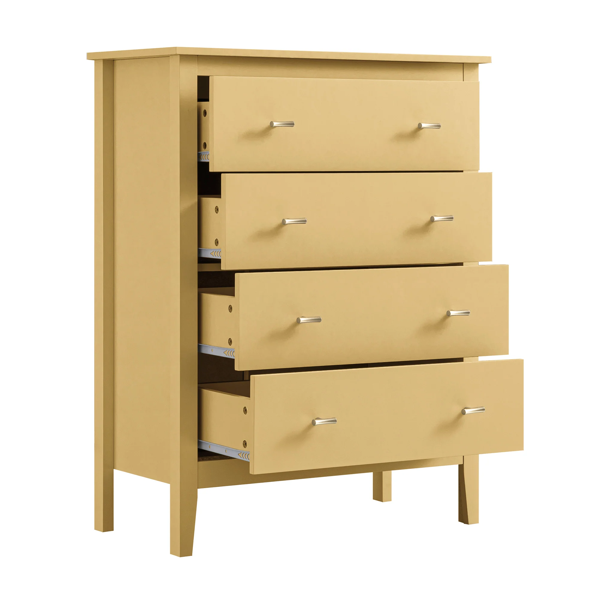 Oakham Chest of 4 Drawers, Rattan Yellow - Image 9