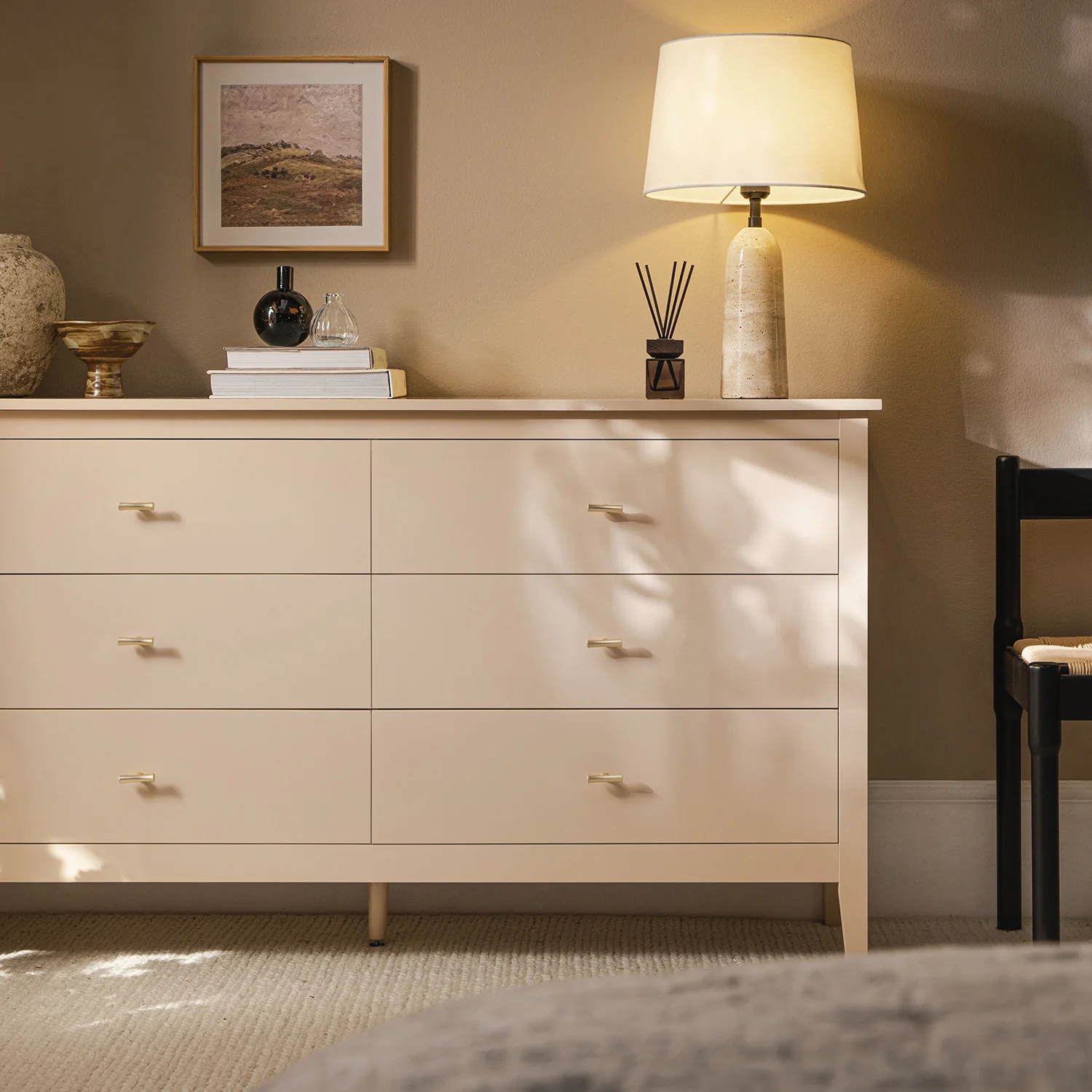 Oakham Chest of 6 Drawers, Nude Pink - Image 3