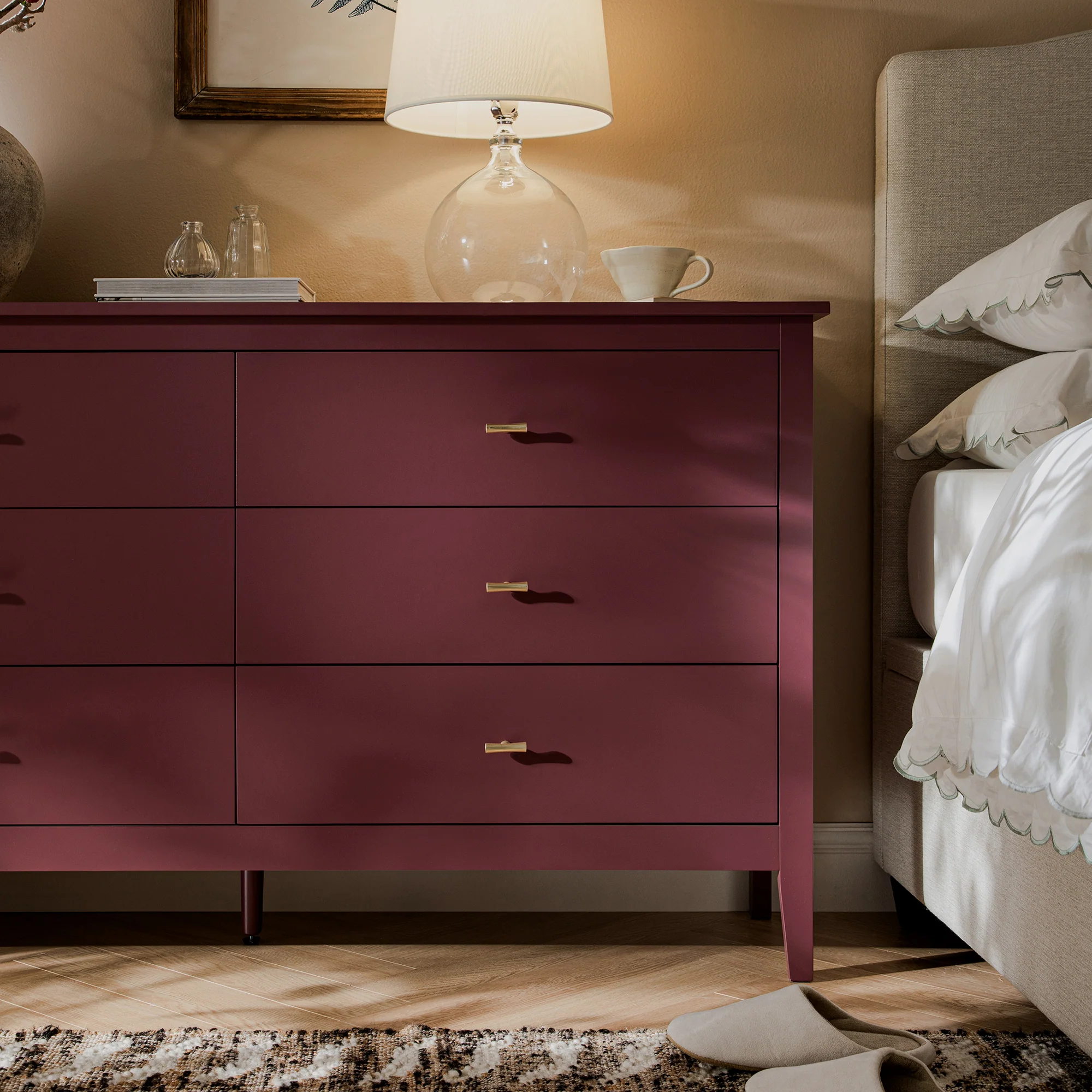 Oakham Chest of 6 Drawers, Wild Cherry - Image 3