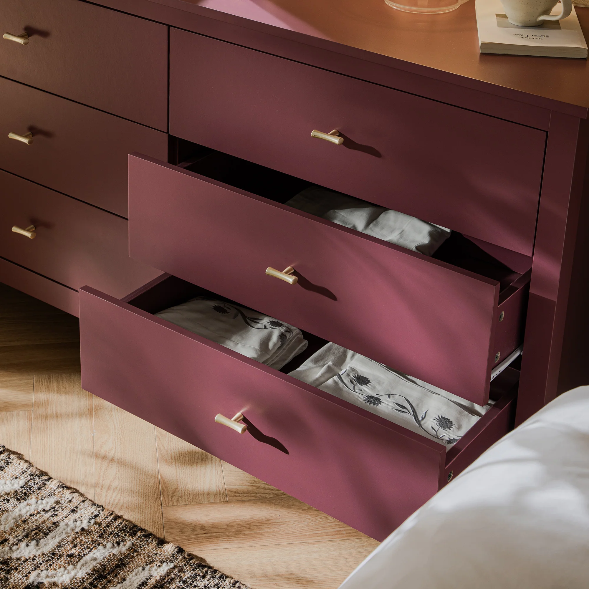 Oakham Chest of 6 Drawers, Wild Cherry - Image 4