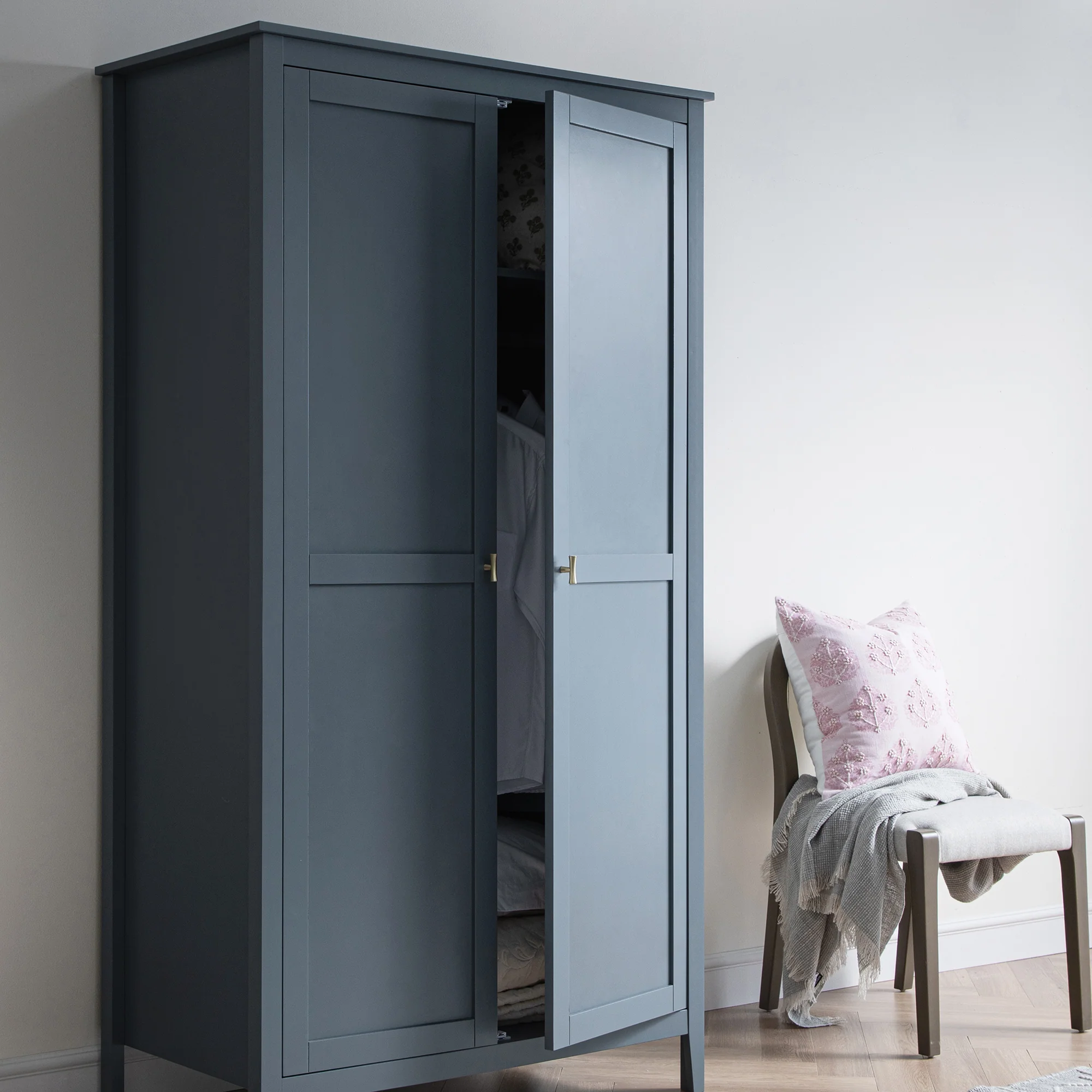 Oakham Double Wardrobe, Stormy Blue - Image 4