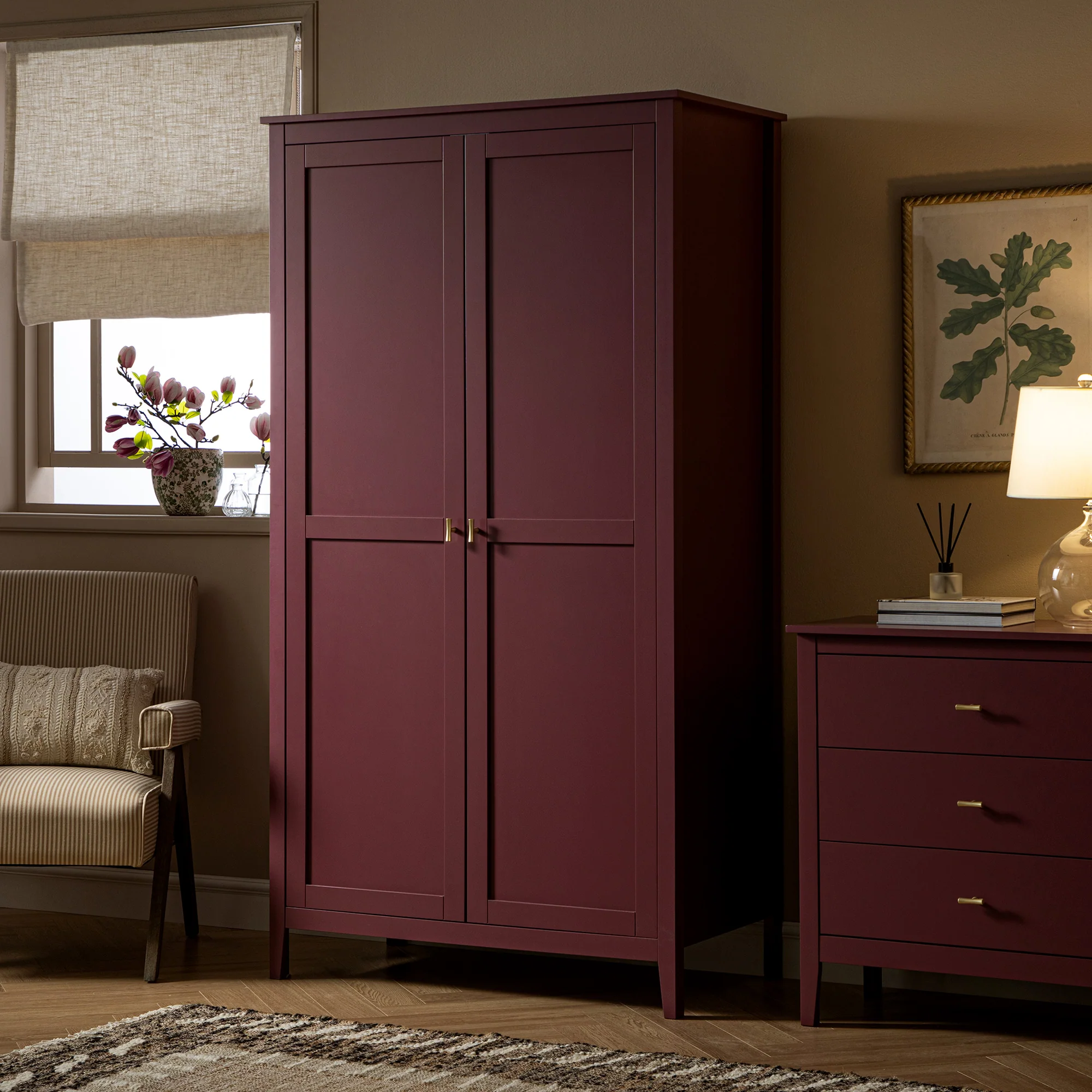 Oakham Double Wardrobe, Wild Cherry - Image 2