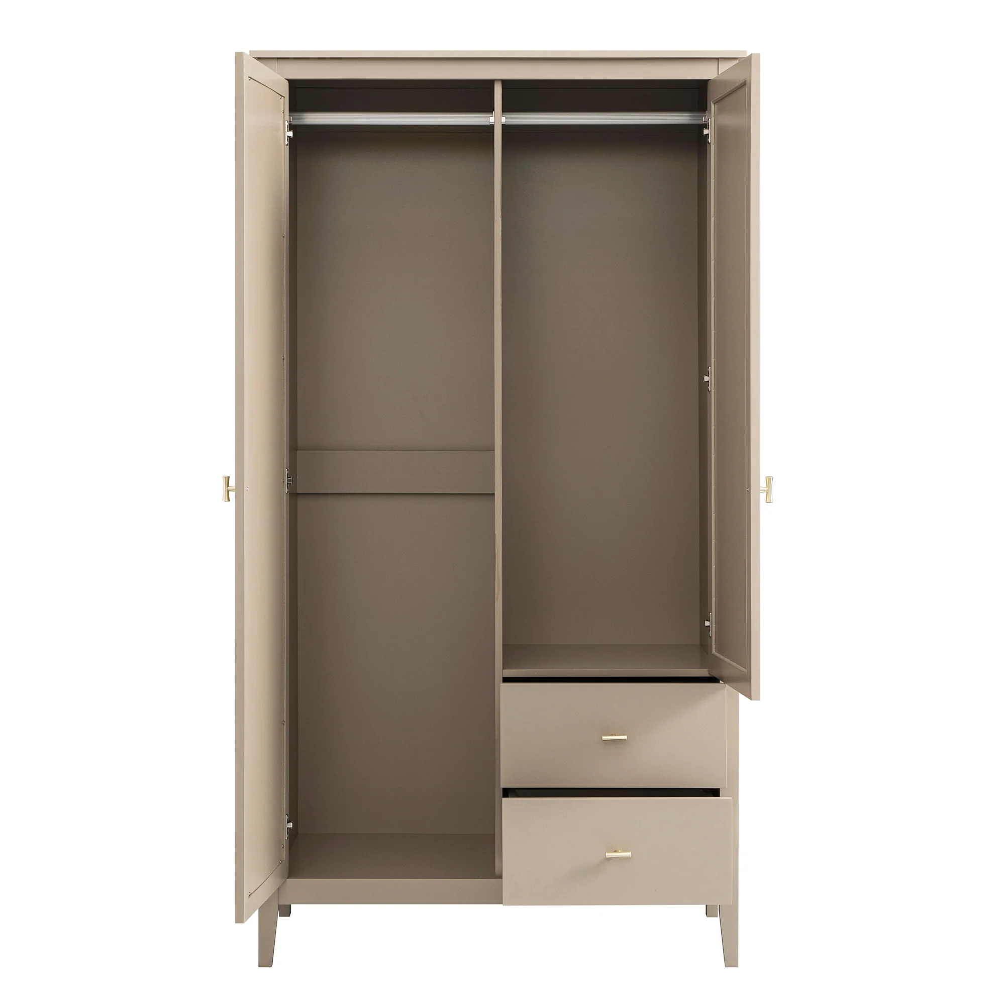 Oakham Mirrored Double Wardrobe, Deep Greige - Image 10