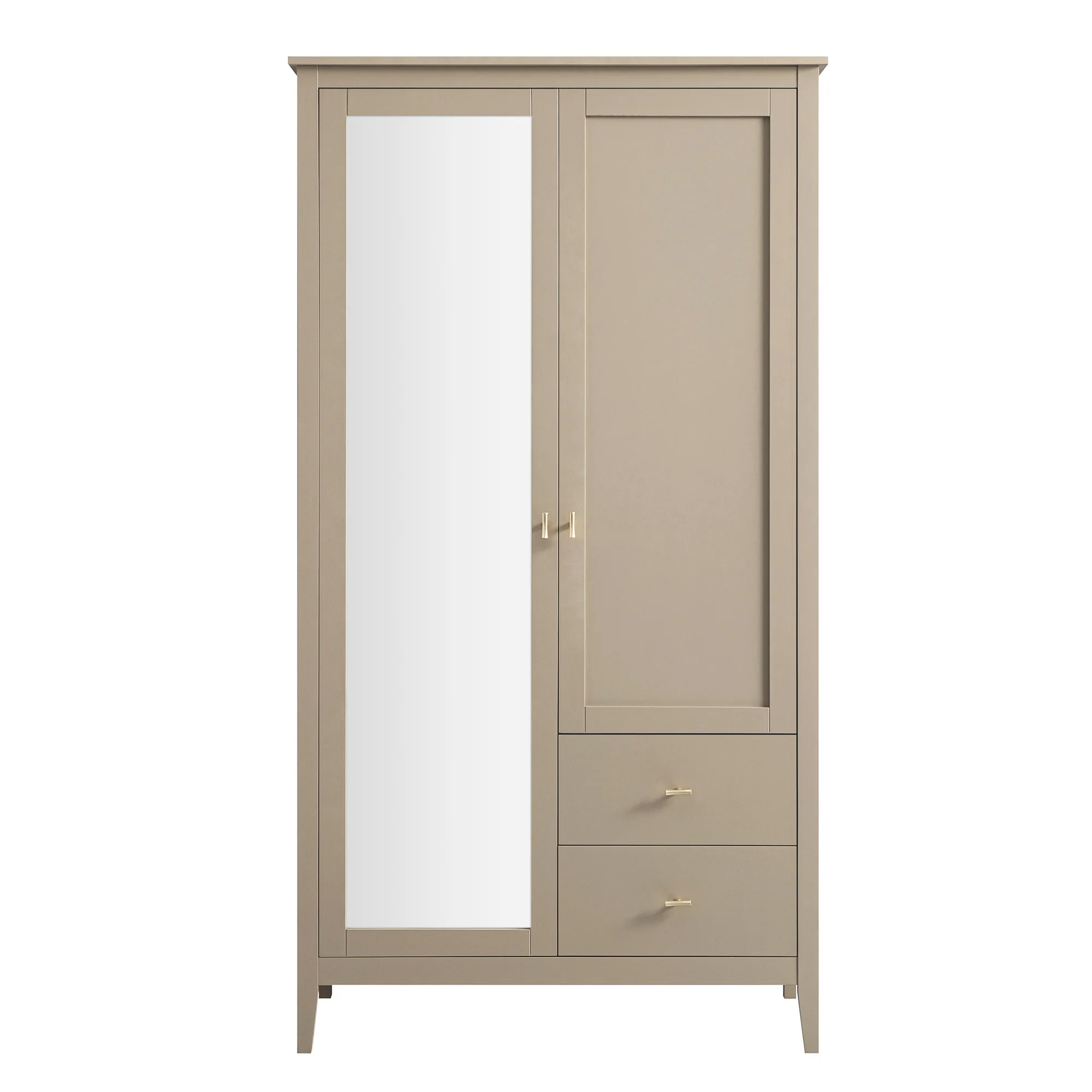 Oakham Mirrored Double Wardrobe, Deep Greige - Image 6