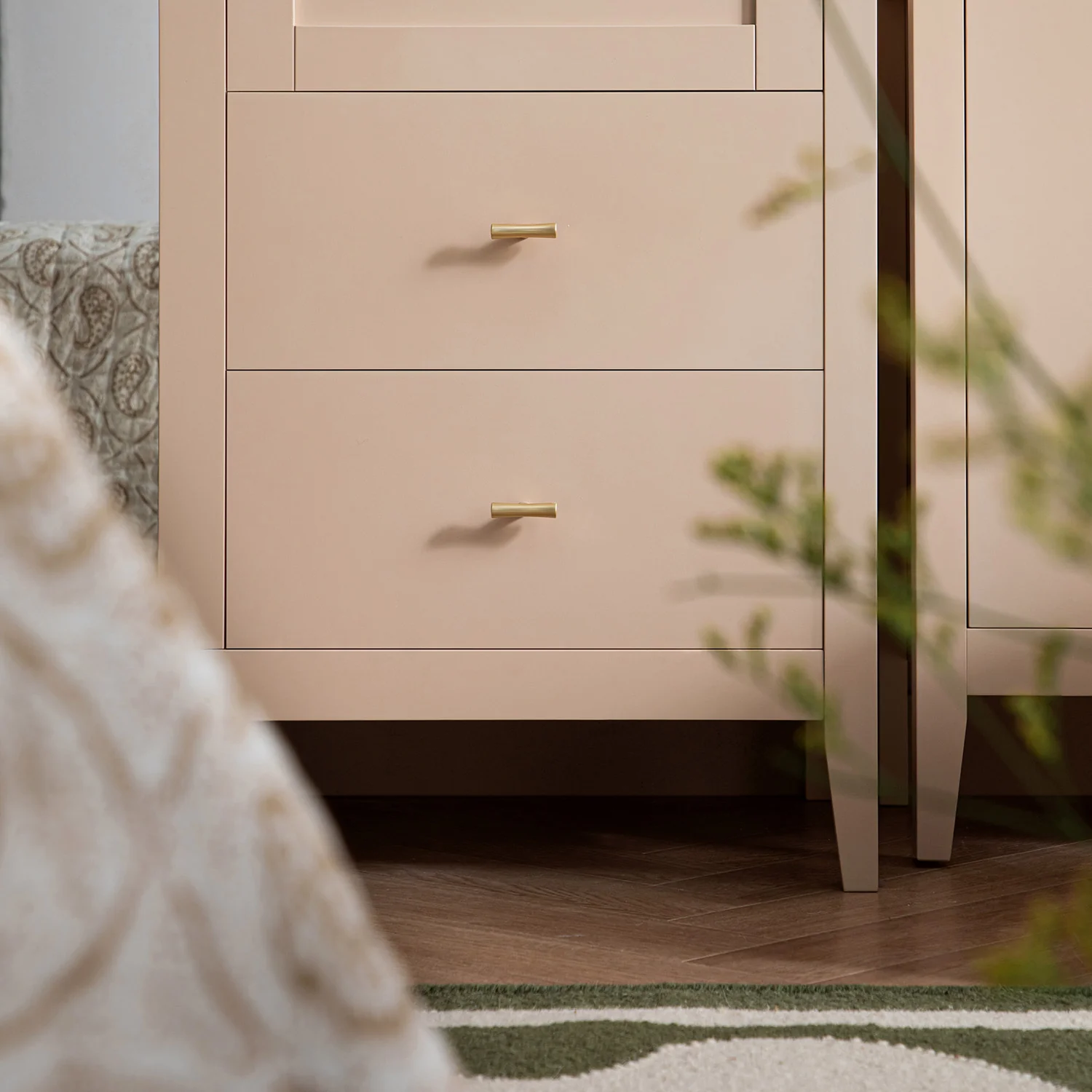 Oakham Mirrored Double Wardrobe, Nude Pink - Image 6