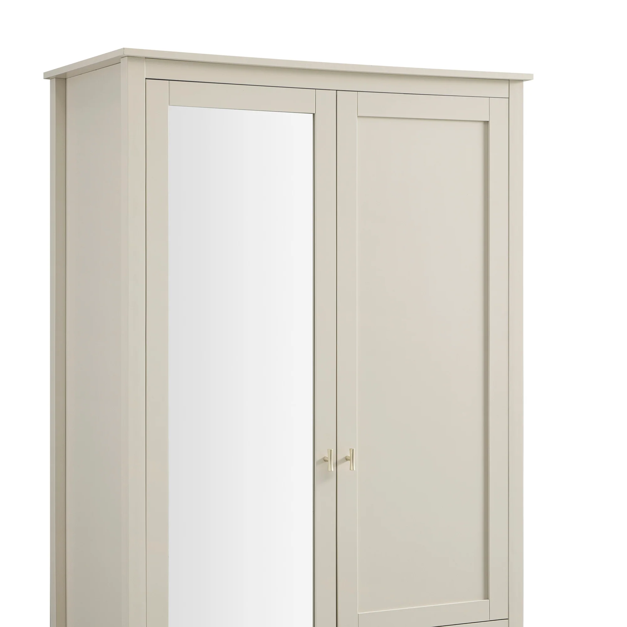 Oakham Mirrored Double Wardrobe, Shaded White - Image 14