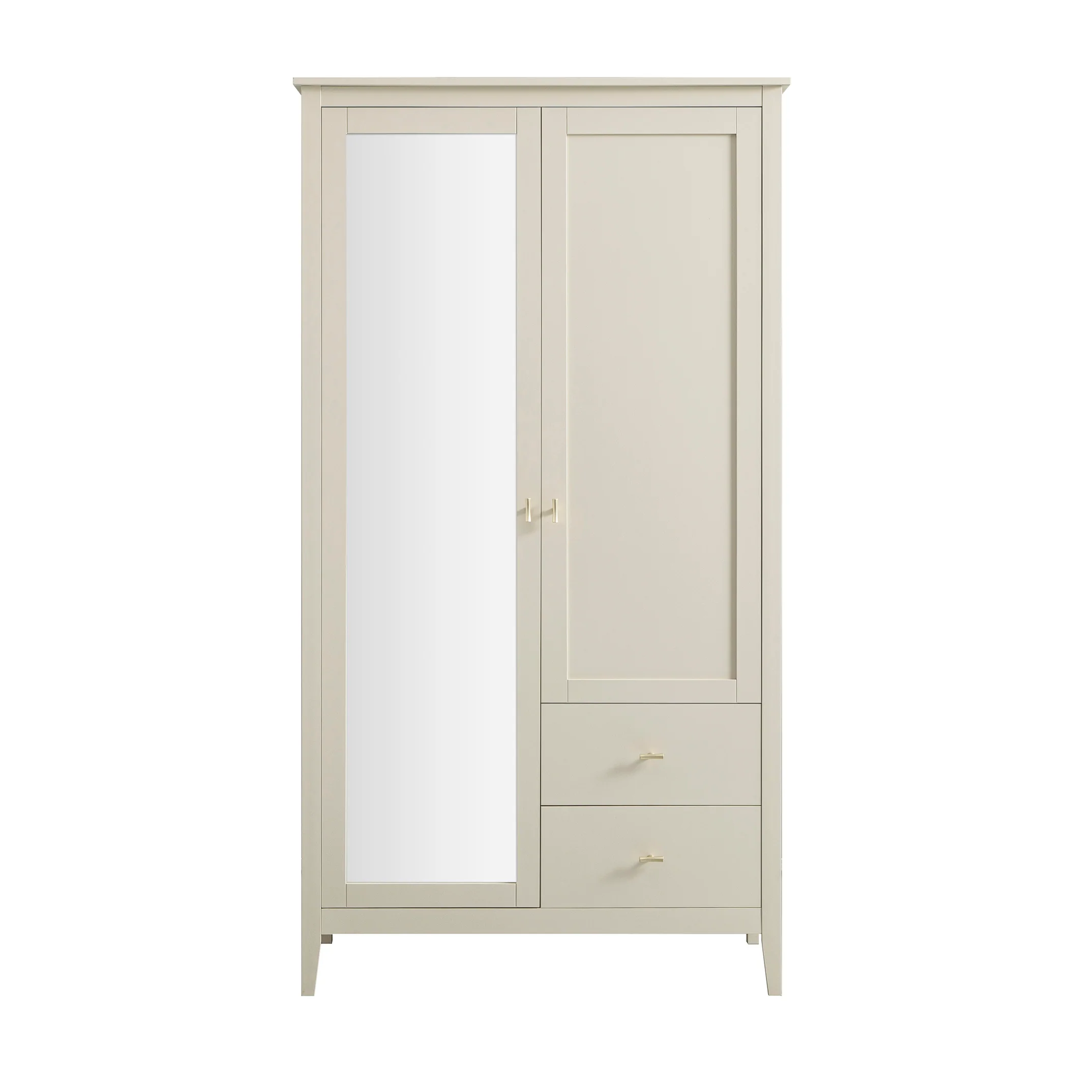 Oakham Mirrored Double Wardrobe, Shaded White - Image 7
