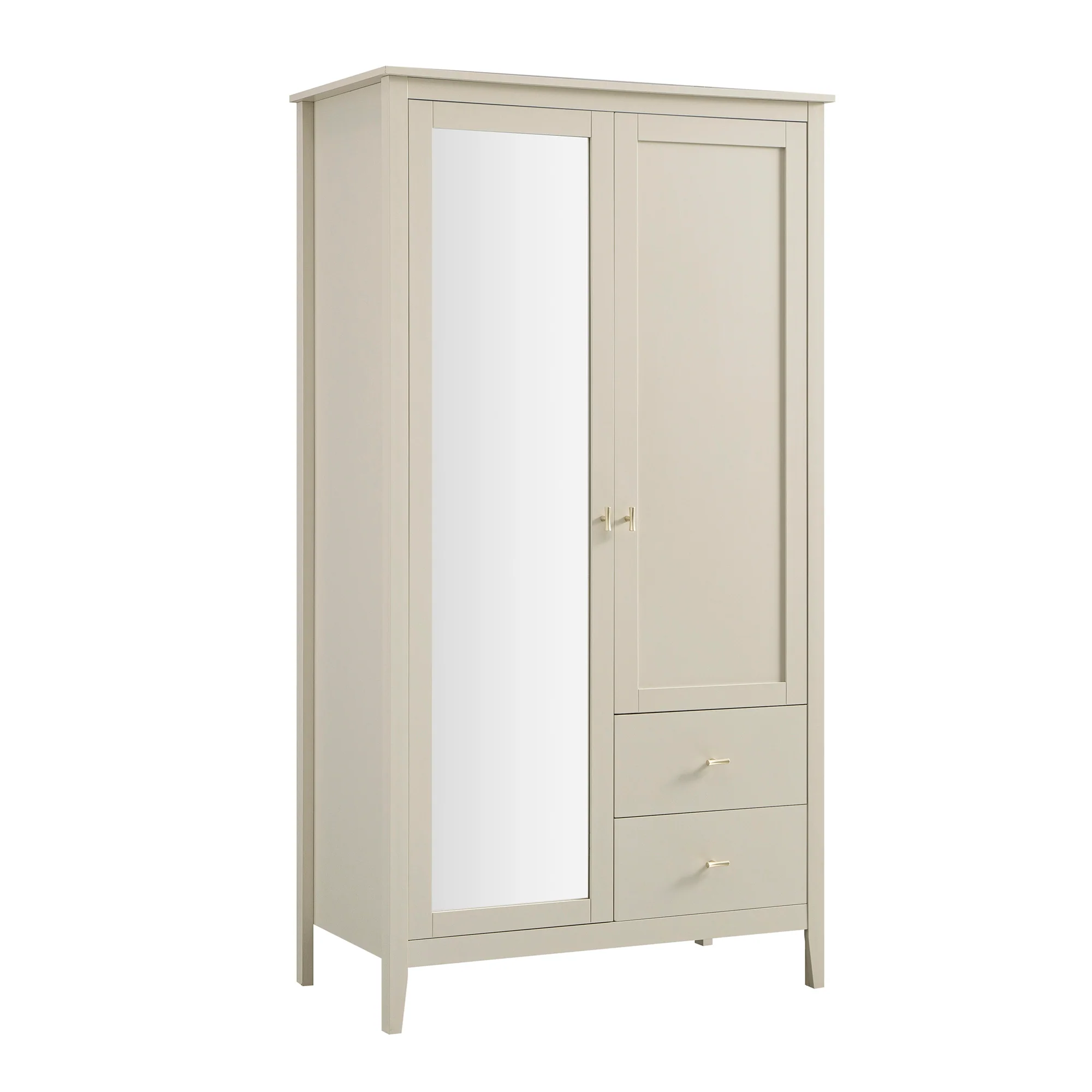 Oakham Mirrored Double Wardrobe, Shaded White - Image 8
