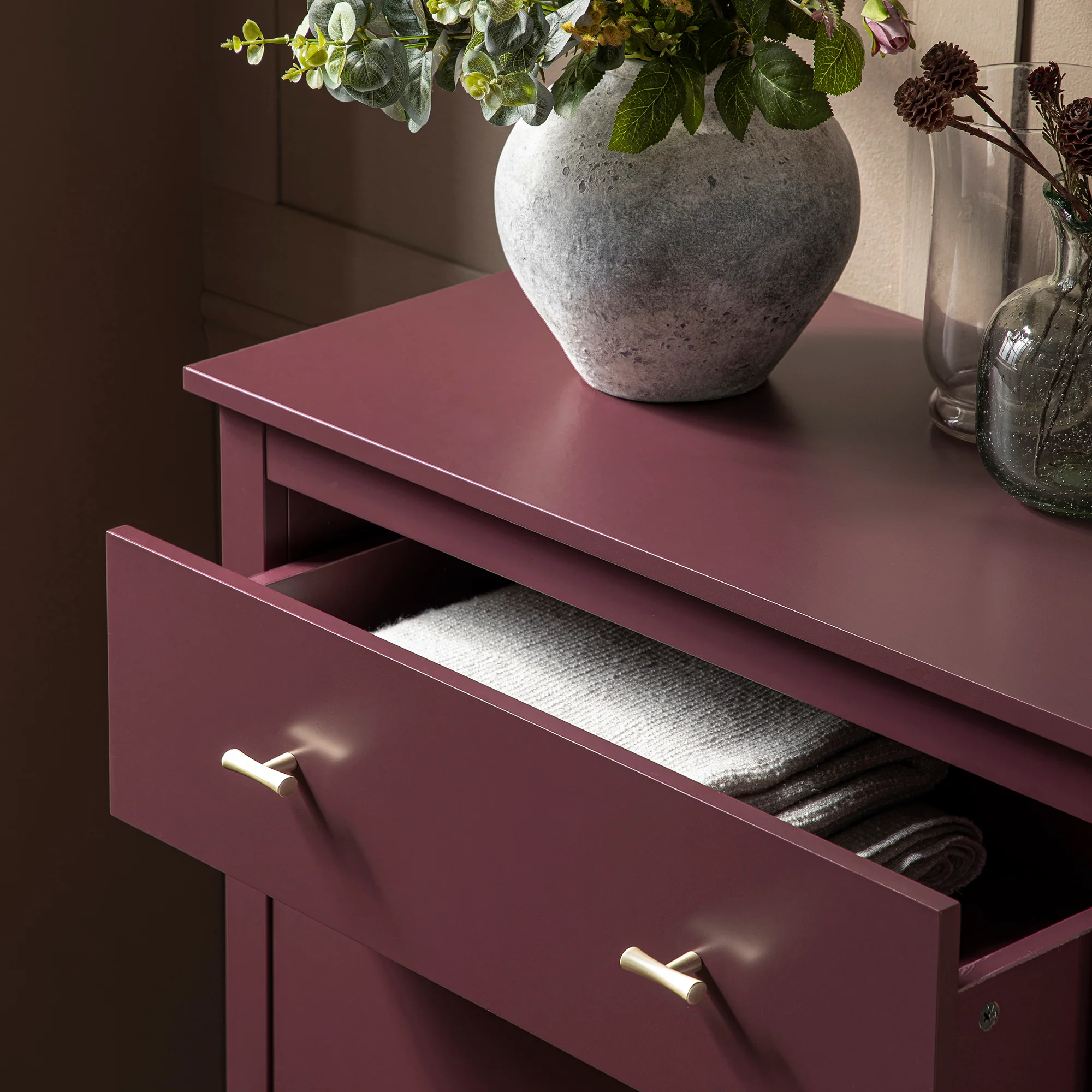 Oakham Small Sideboard with Drawer, Wild Cherry - Image 5